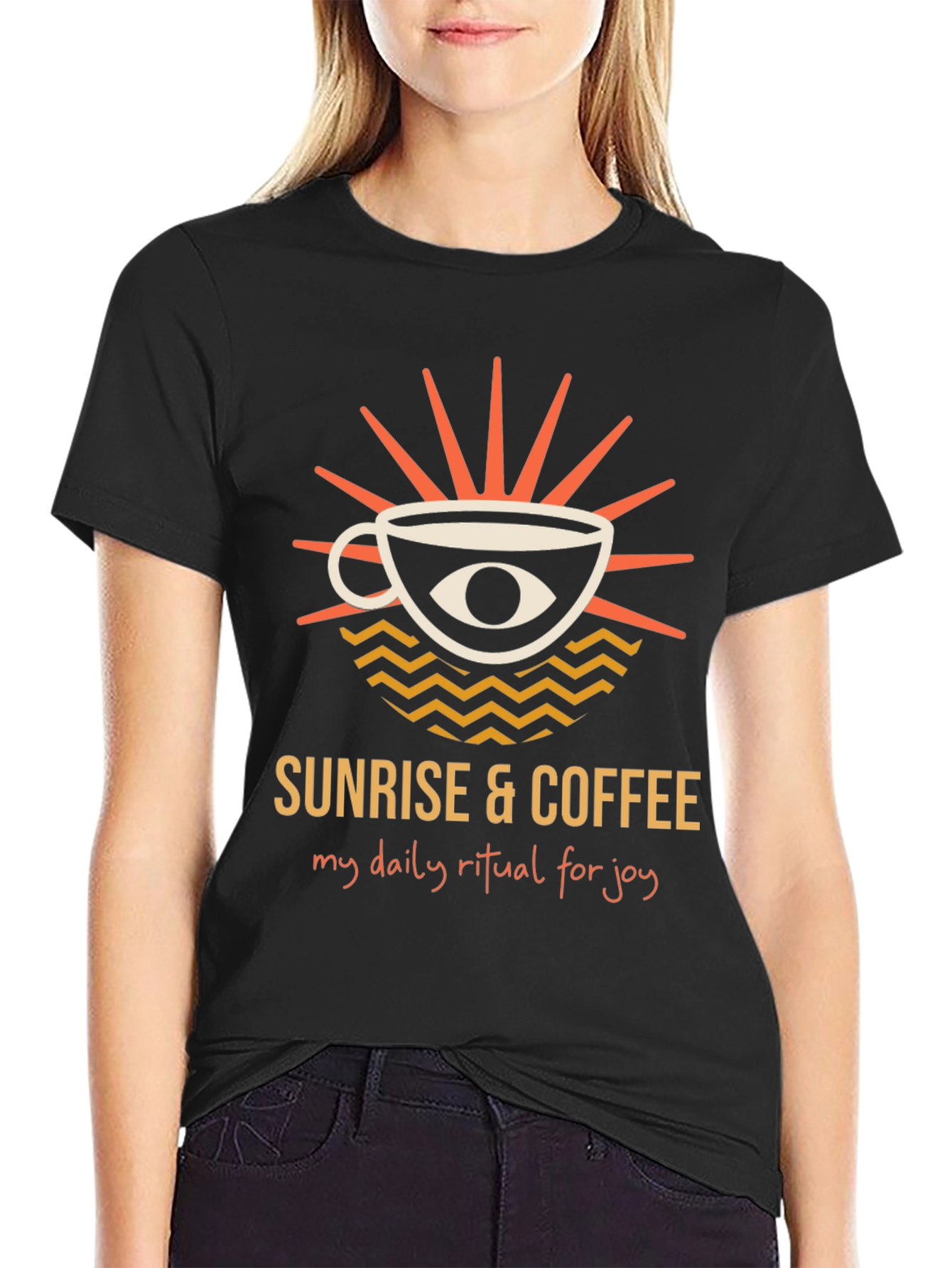 Sunrise & Coffee Graphic Tee - Daily Ritual Joy