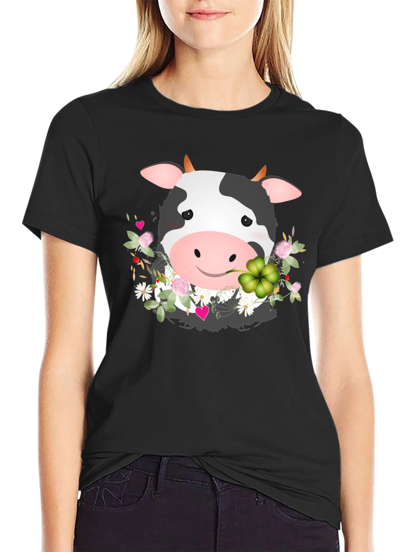 Cow and Clover Graphic Tee