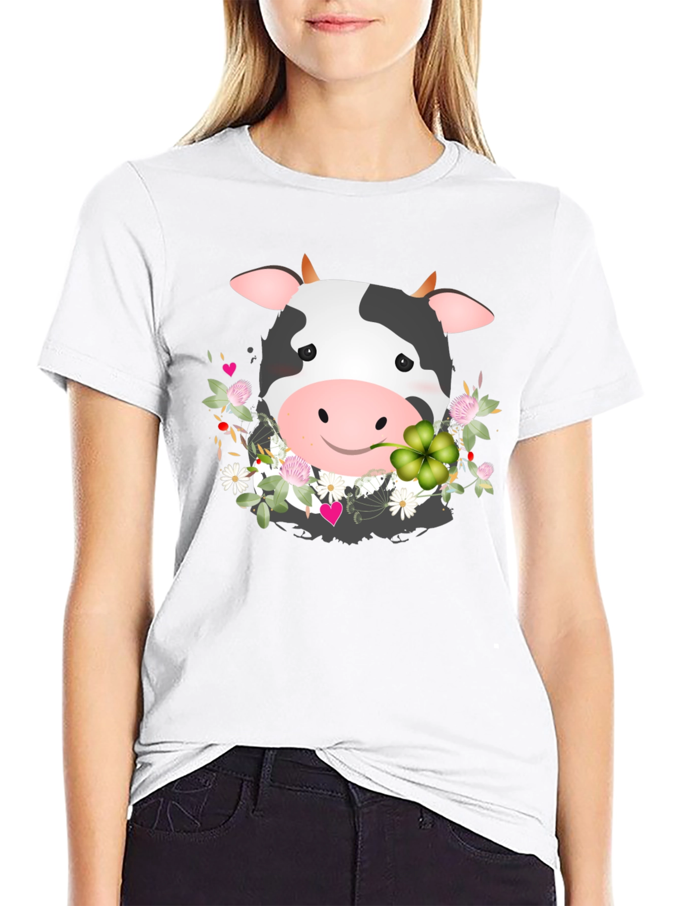 Cow and Clover Graphic Tee