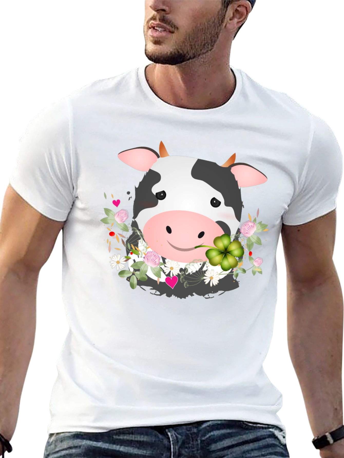 Cow and Clover Graphic Tee