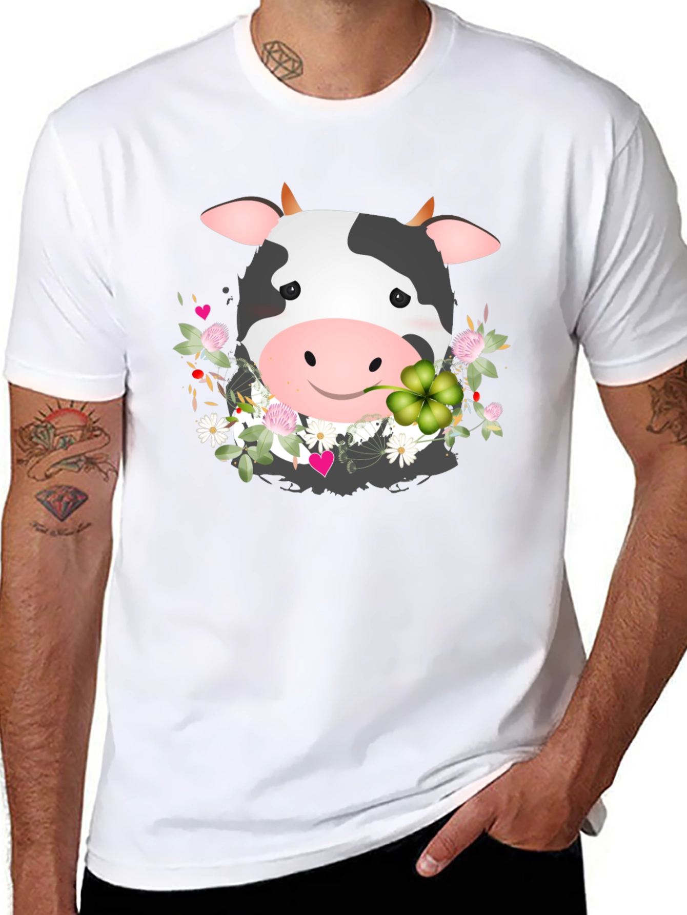 Cow and Clover Graphic Tee