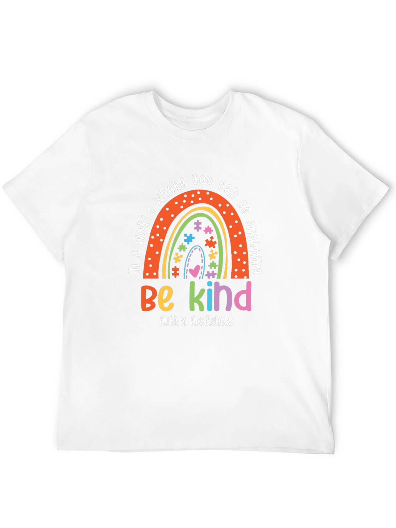Be Kind Autism Awareness Rainbow T-Shirt
