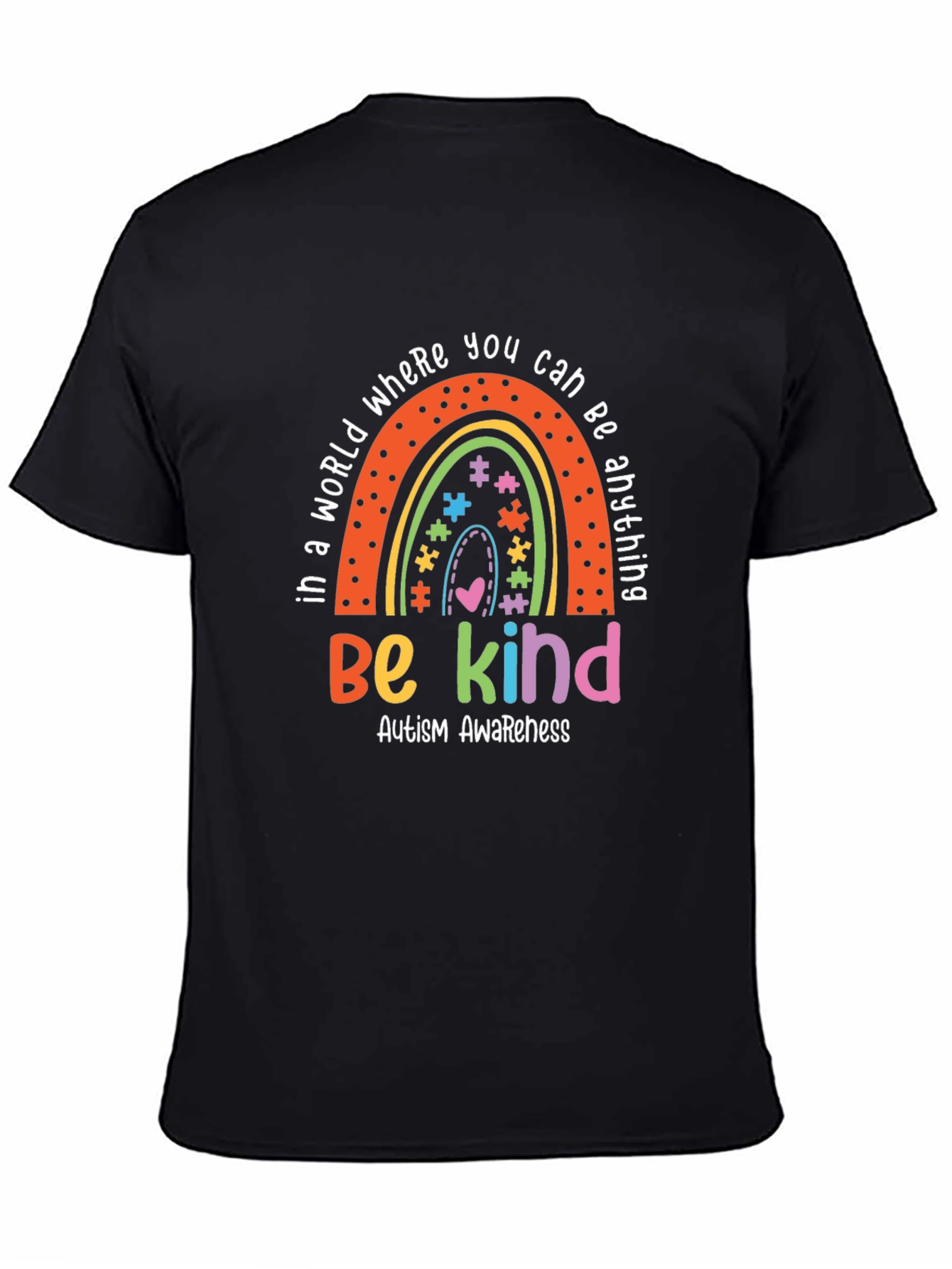Be Kind Autism Awareness Rainbow T-Shirt