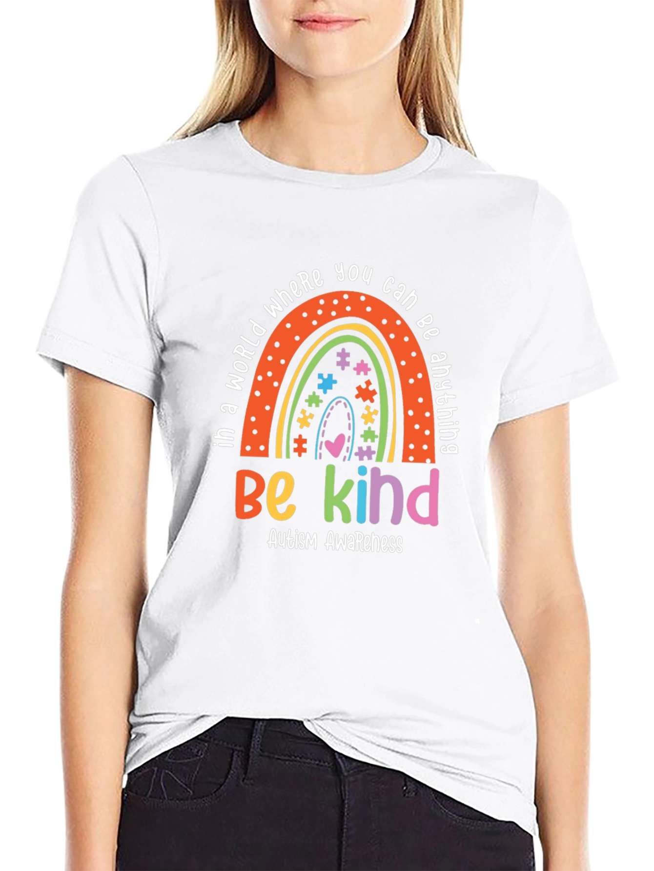 Be Kind Autism Awareness Rainbow T-Shirt
