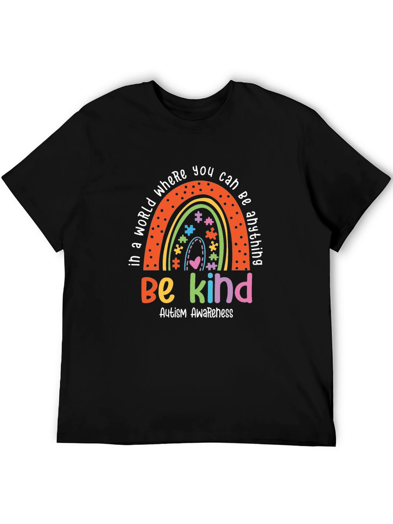Be Kind Autism Awareness Rainbow T-Shirt