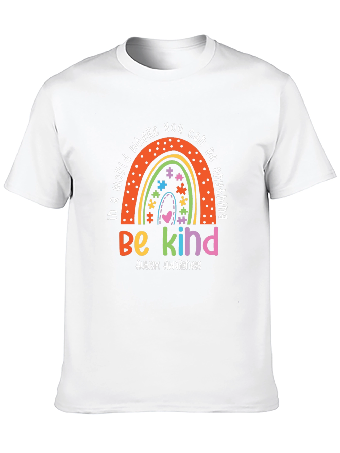 Be Kind Autism Awareness Rainbow T-Shirt