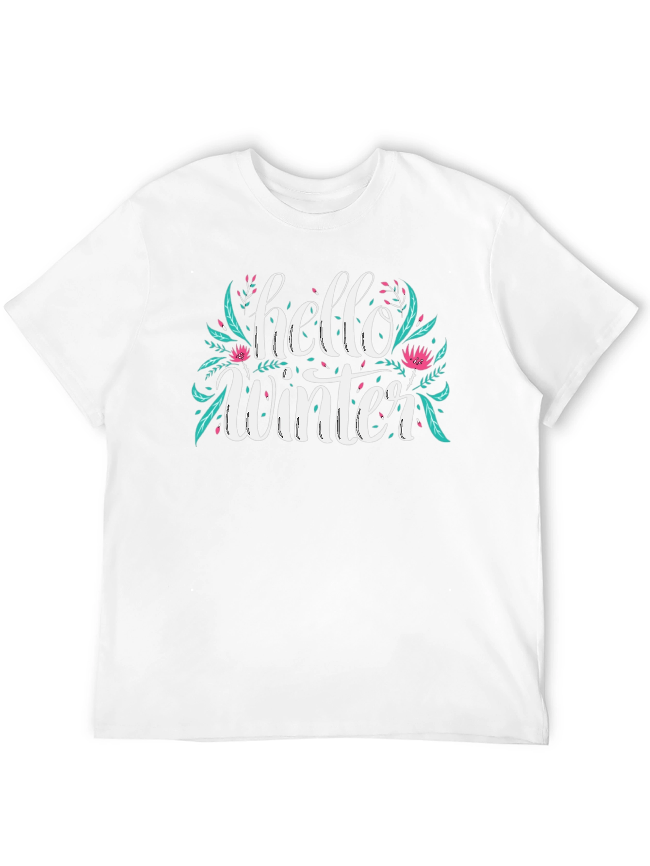 Hello Winter Graphic Black Tee