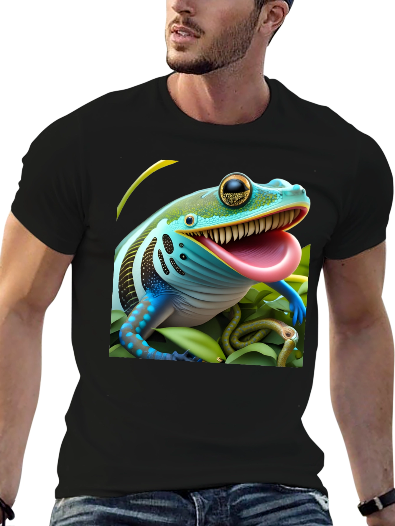 Frog & Snake Graphic Tee - Unique Design