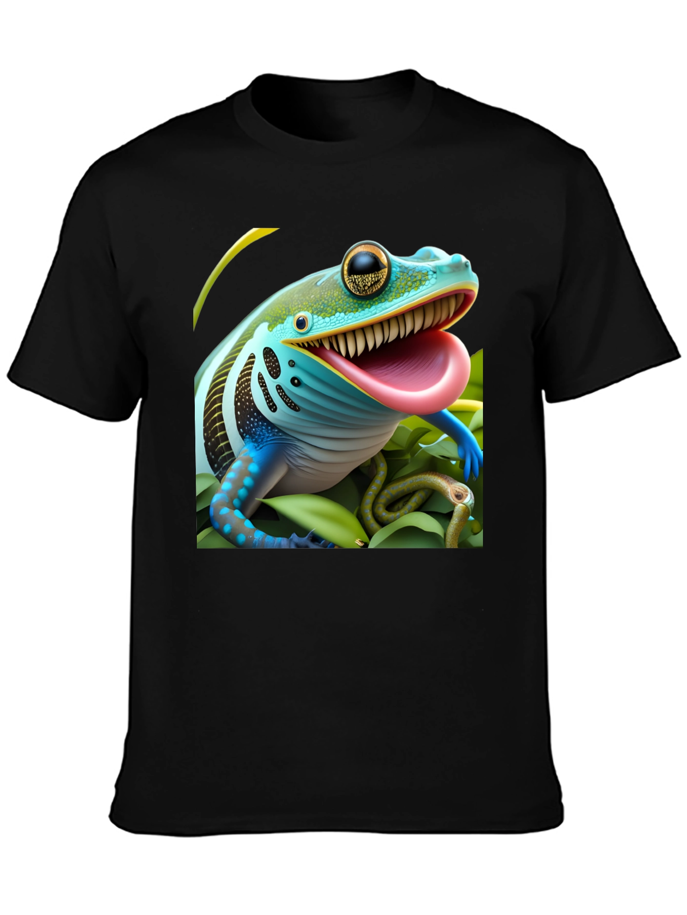Frog & Snake Graphic Tee - Unique Design