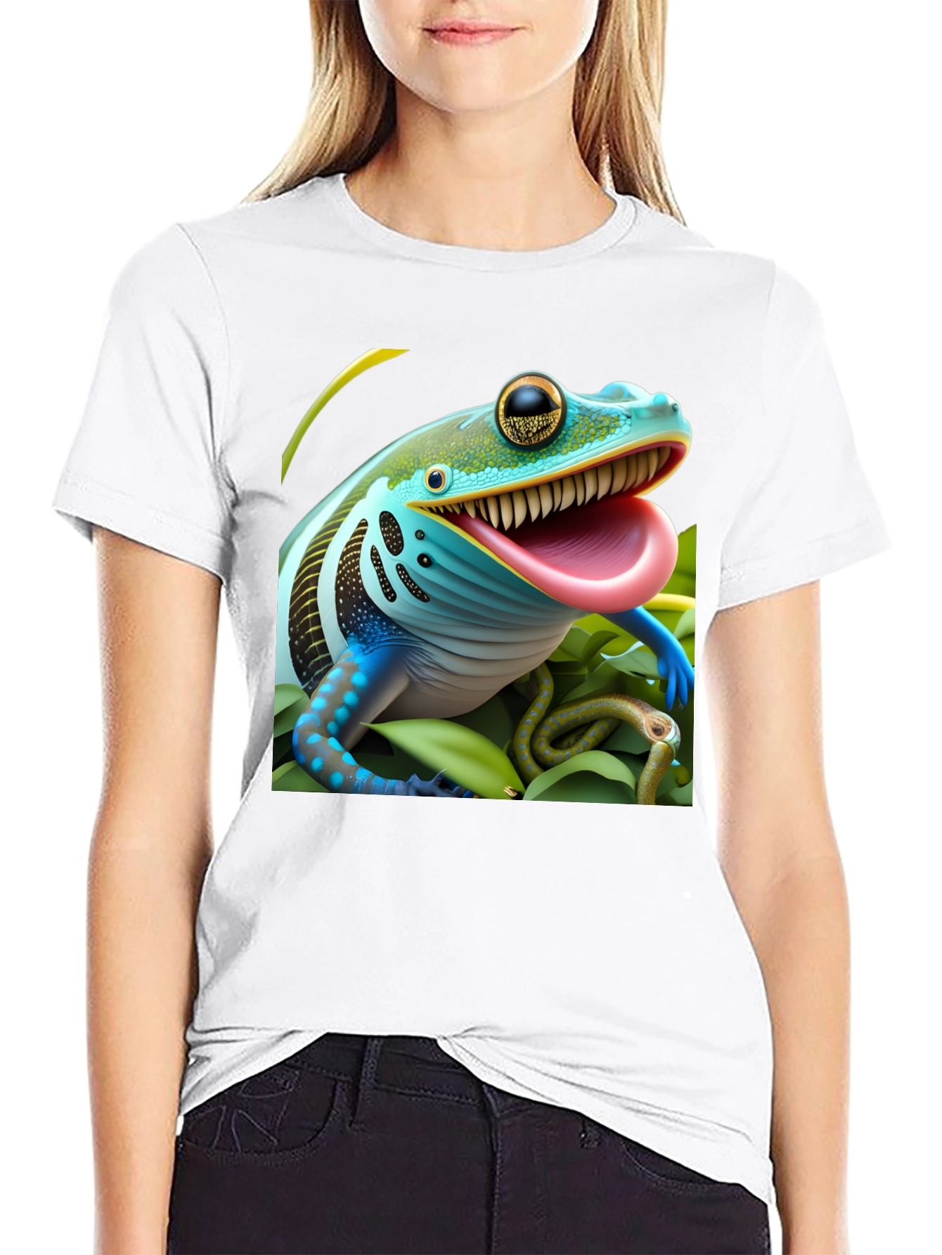 Frog & Snake Graphic Tee - Unique Design