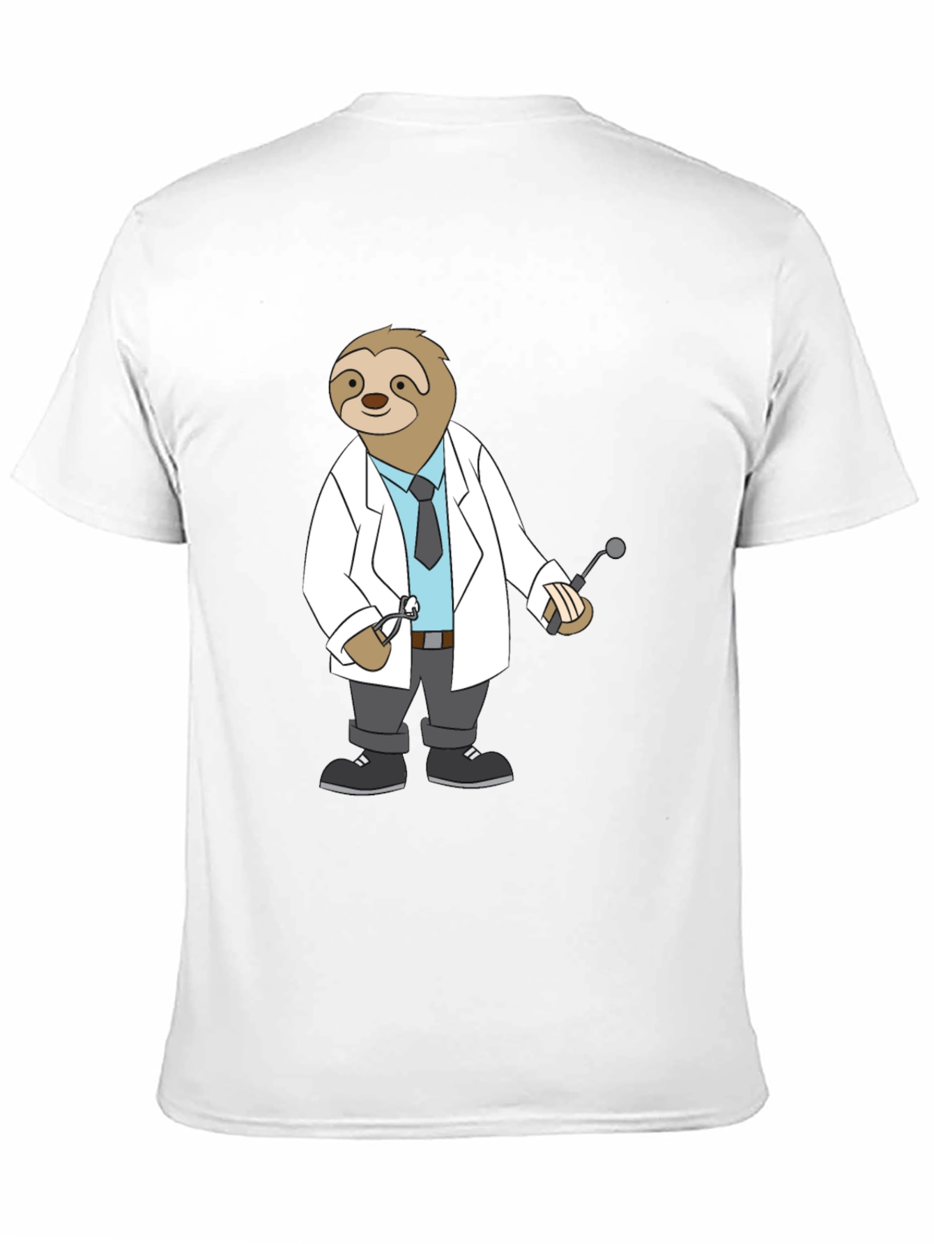 Sloth Doctor T-Shirt - Cute Cartoon Dentist Tee