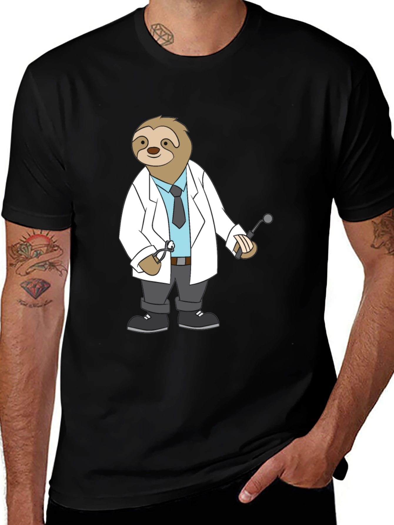 Sloth Doctor T-Shirt - Cute Cartoon Dentist Tee
