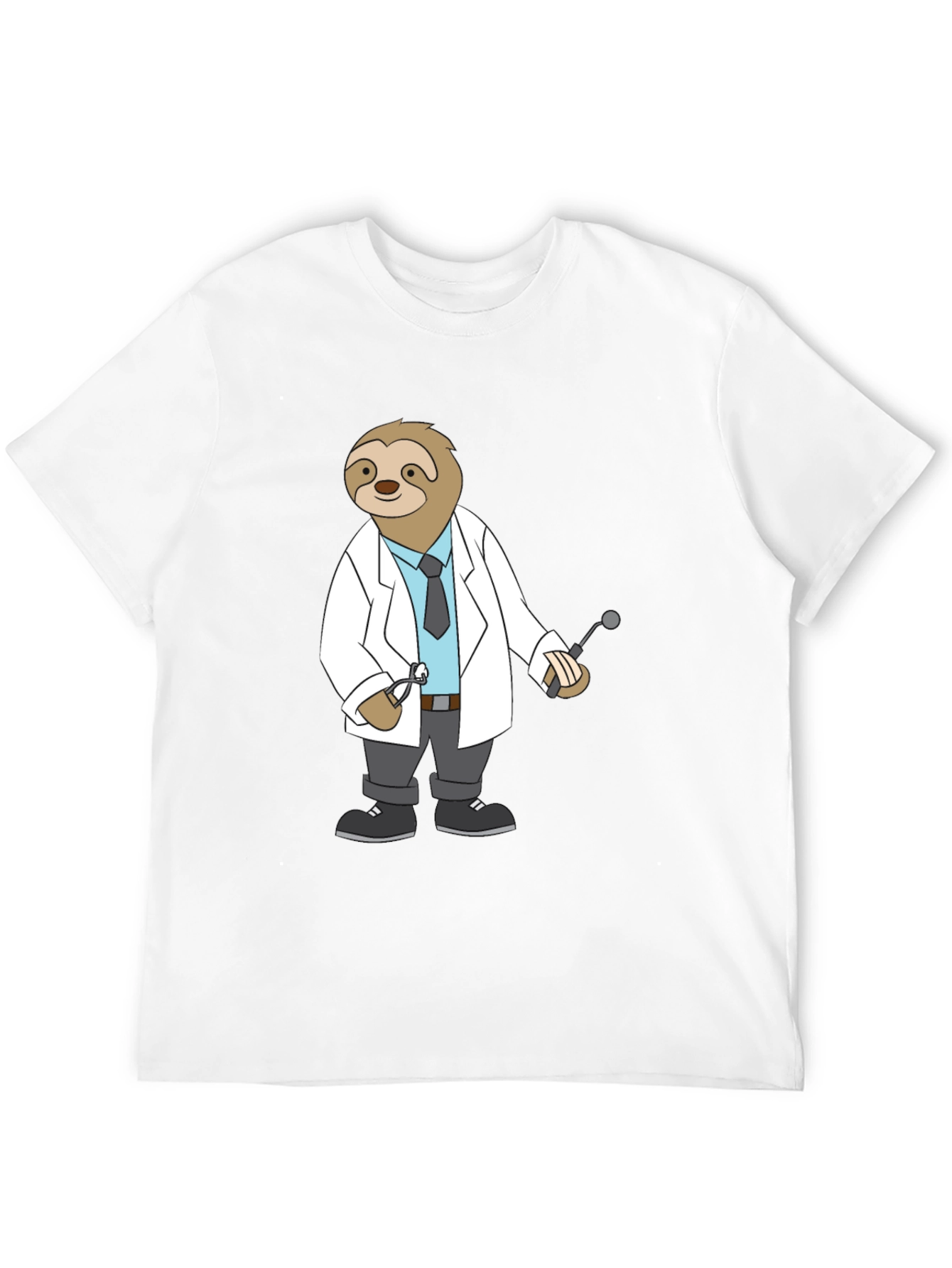 Sloth Doctor T-Shirt - Cute Cartoon Dentist Tee