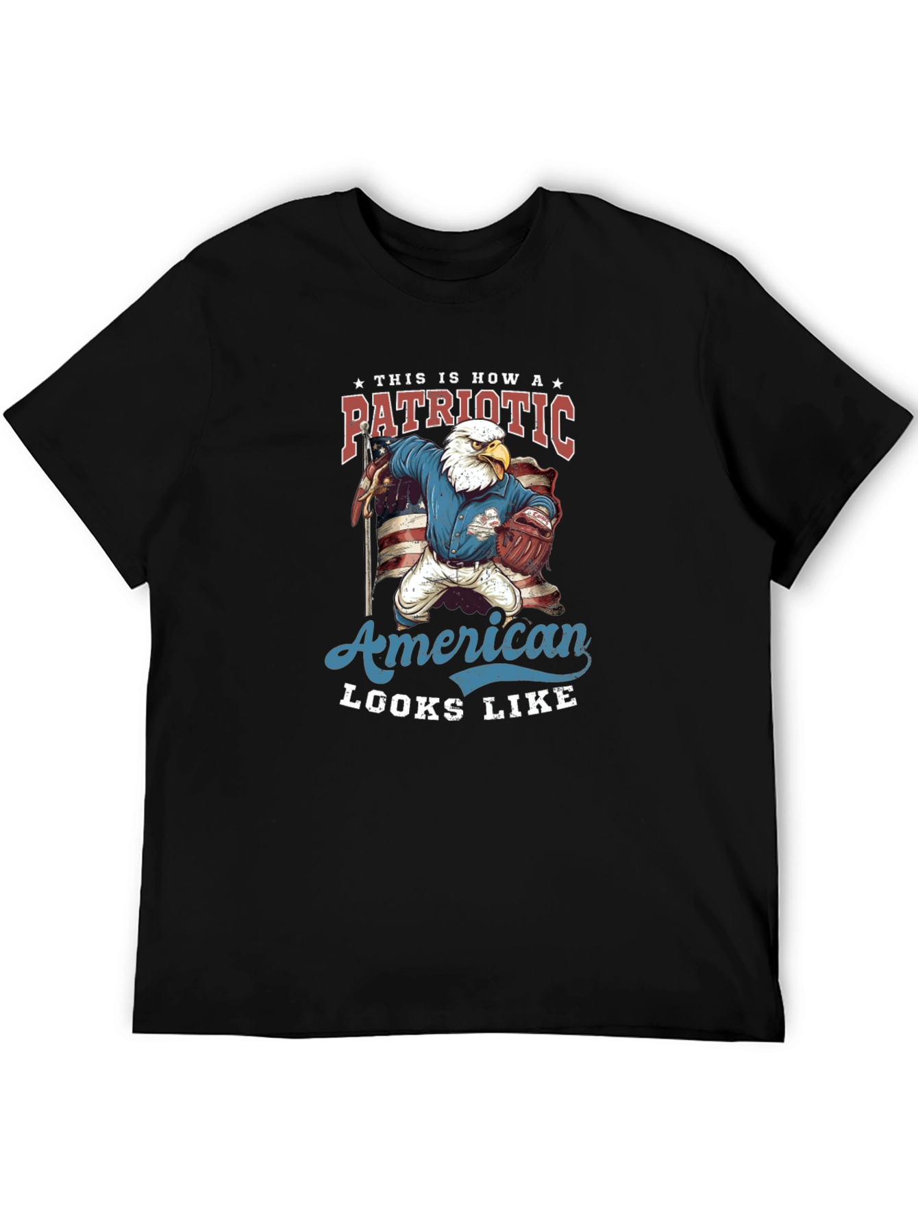 Patriotic American Eagle Graphic T-Shirt
