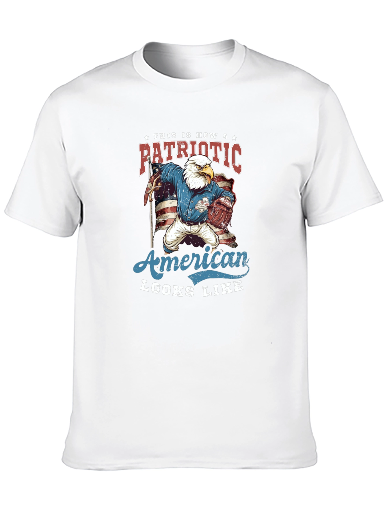Patriotic American Eagle Graphic T-Shirt