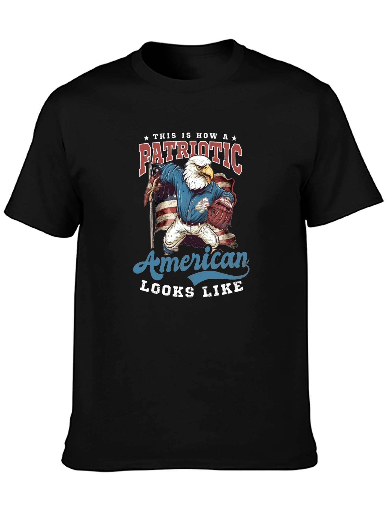 Patriotic American Eagle Graphic T-Shirt