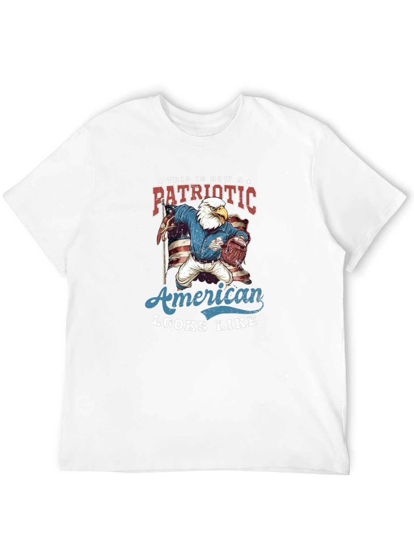 Patriotic American Eagle Graphic T-Shirt