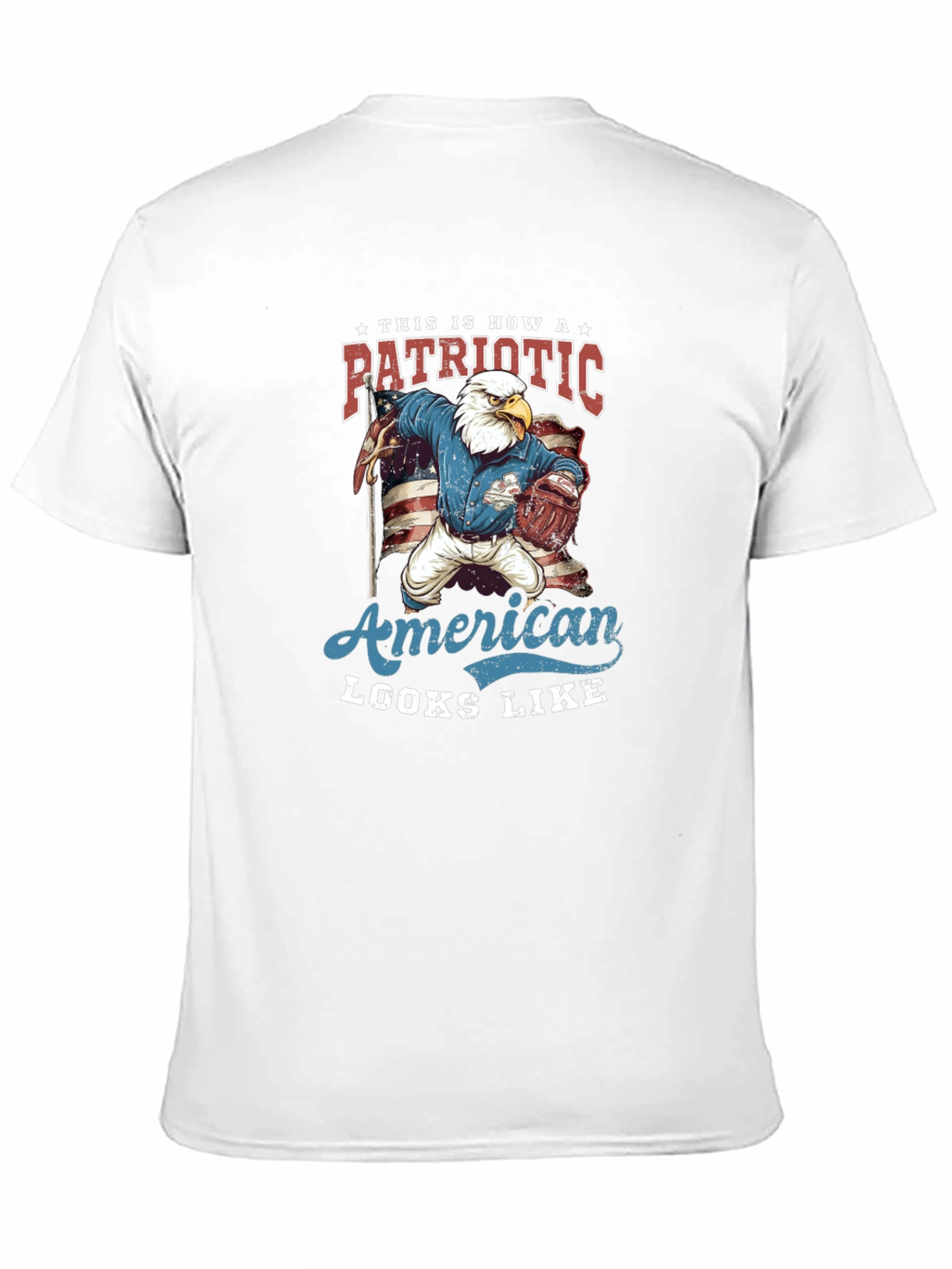 Patriotic American Eagle Graphic T-Shirt