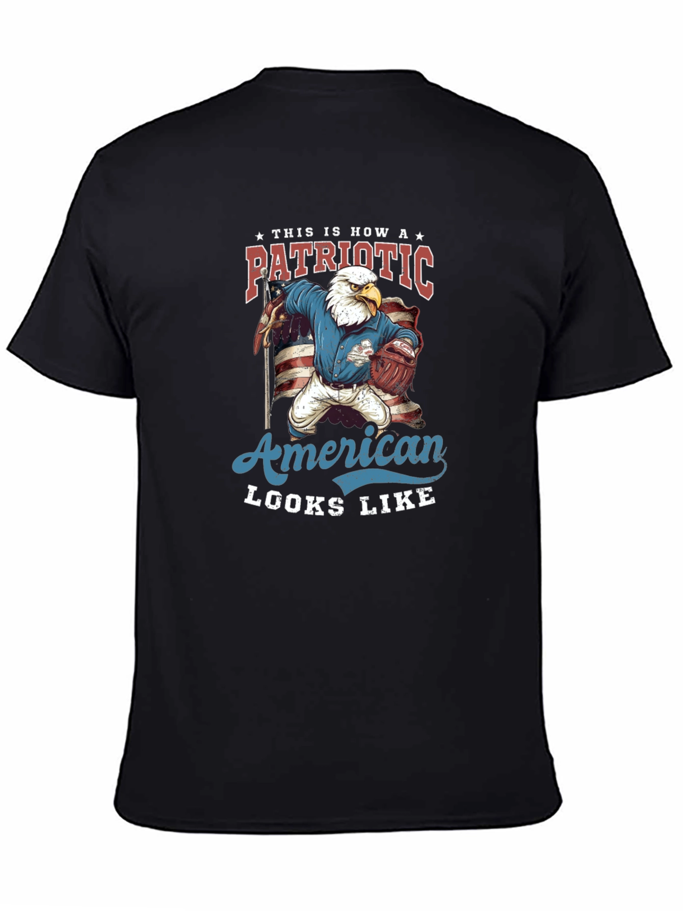 Patriotic American Eagle Graphic T-Shirt