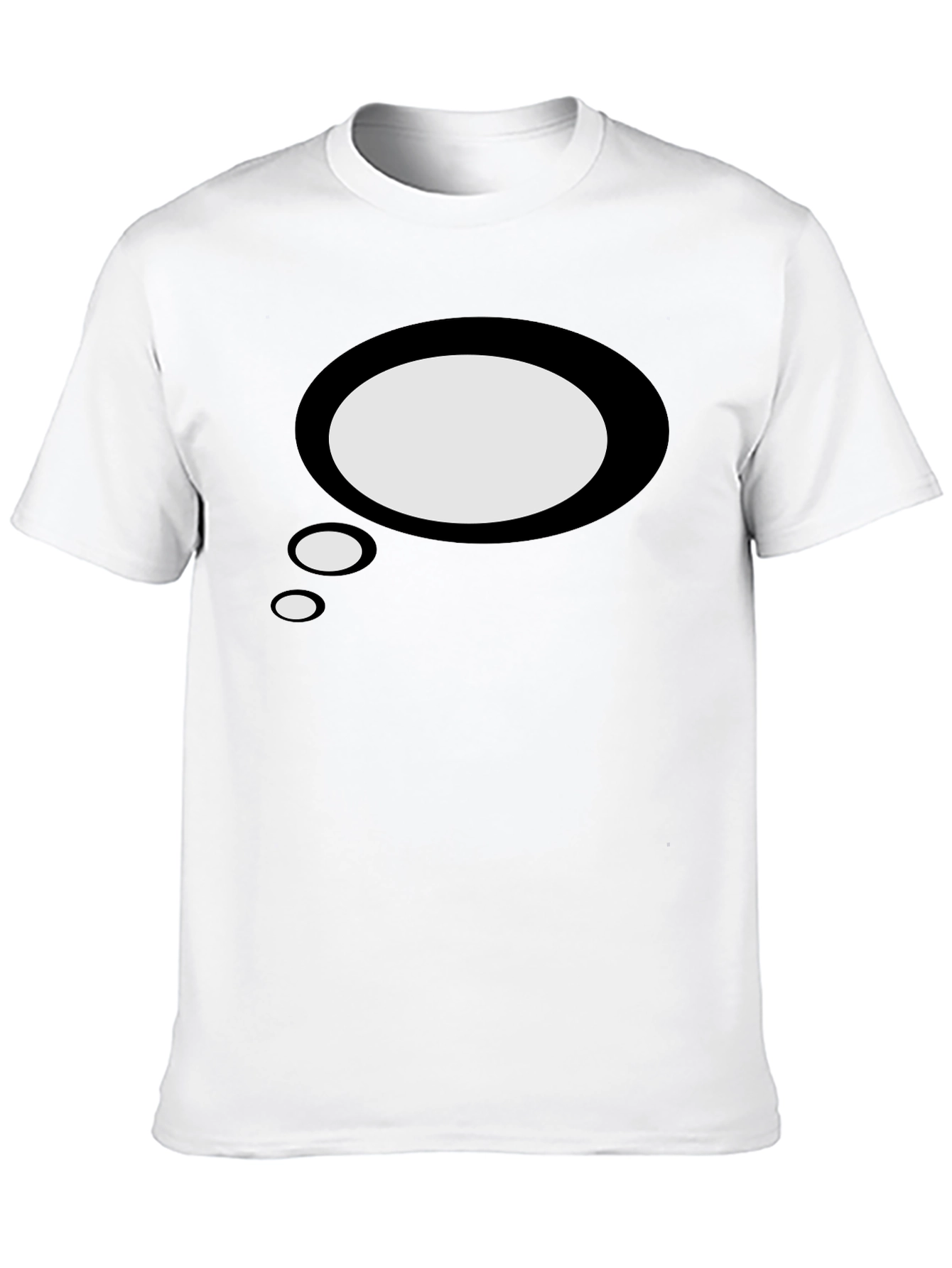 Mens Black T-Shirt with Speech Bubble Graphic