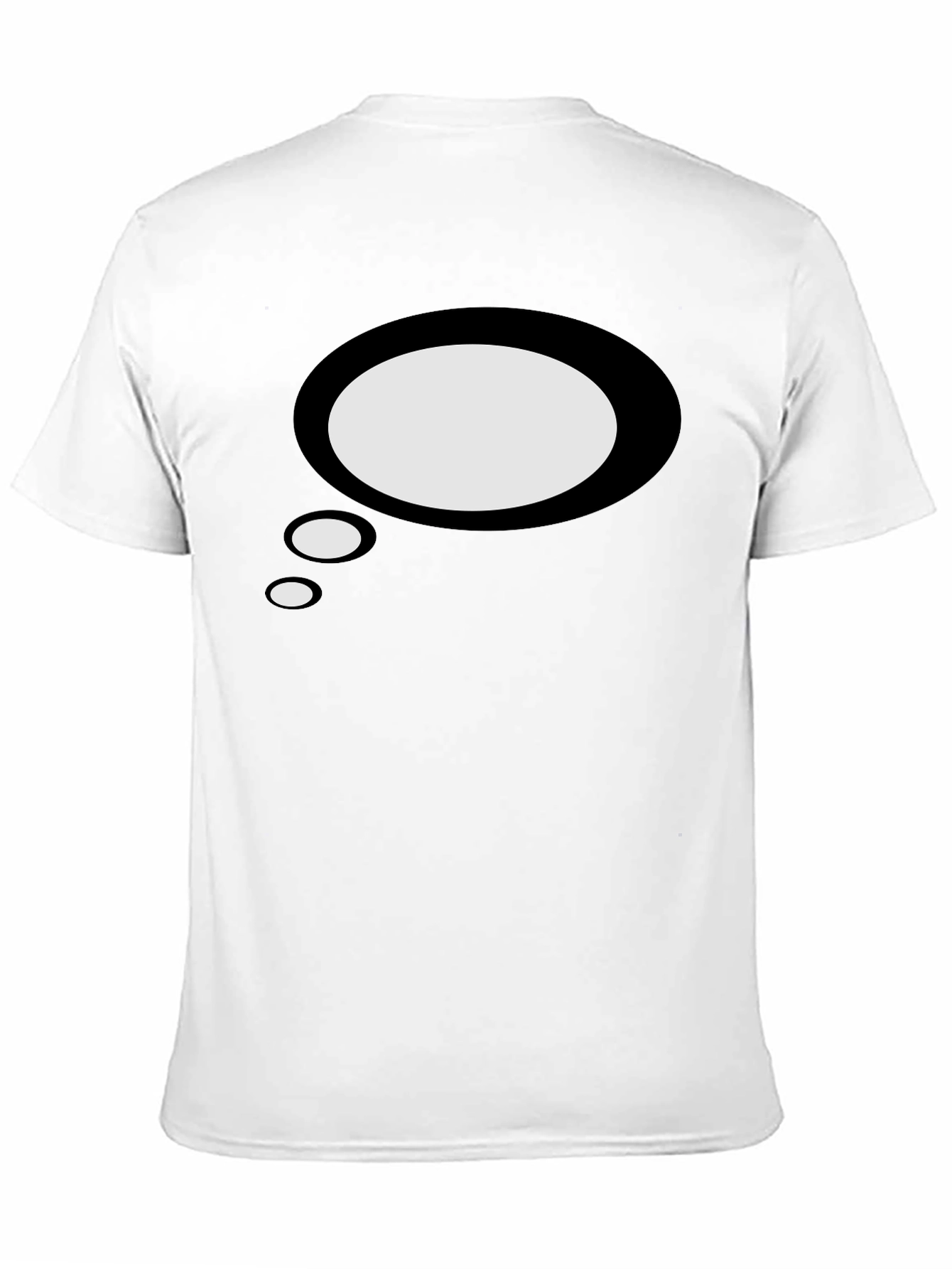Mens Black T-Shirt with Speech Bubble Graphic