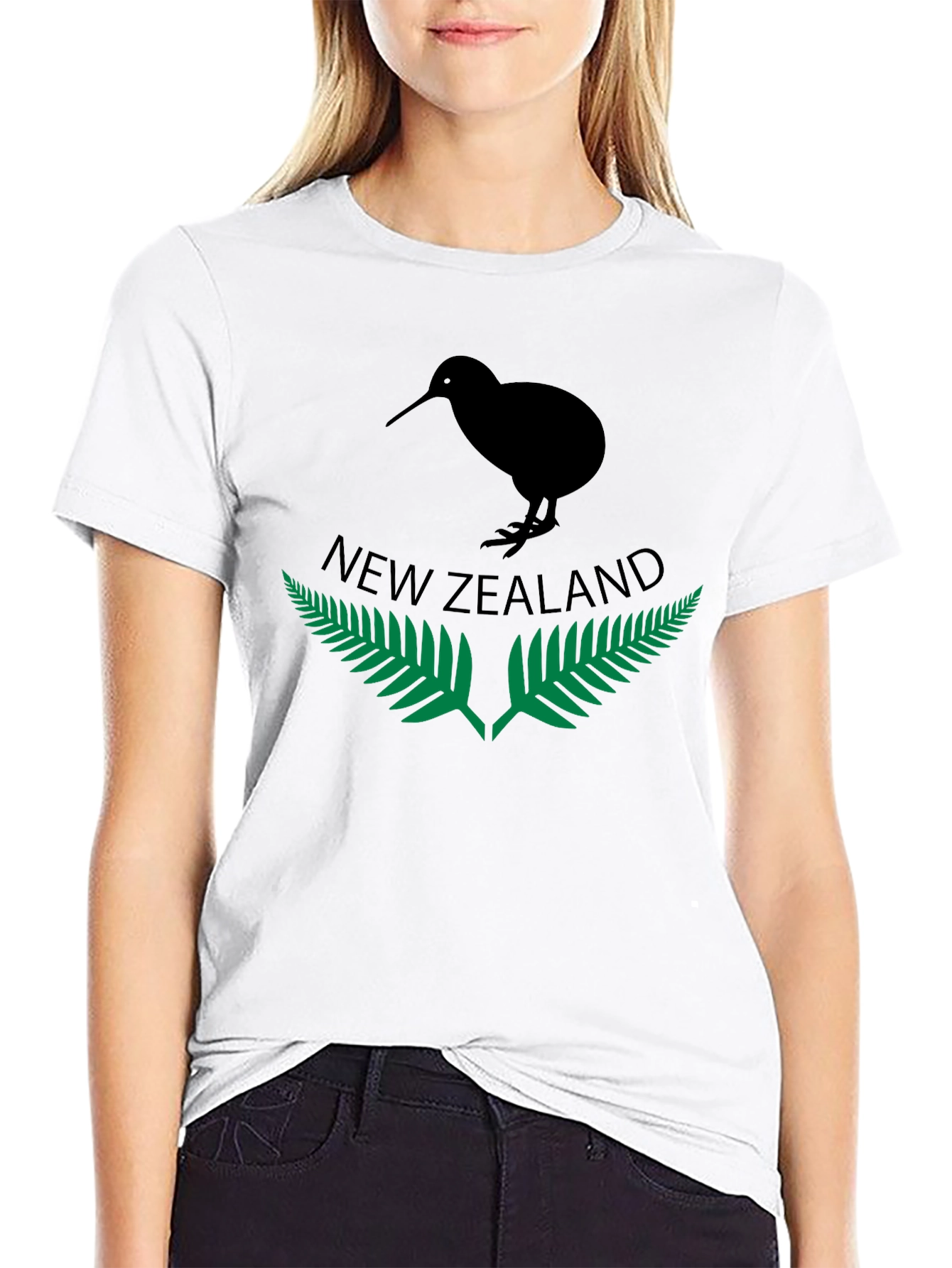 New Zealand Kiwi Bird T-Shirt Black