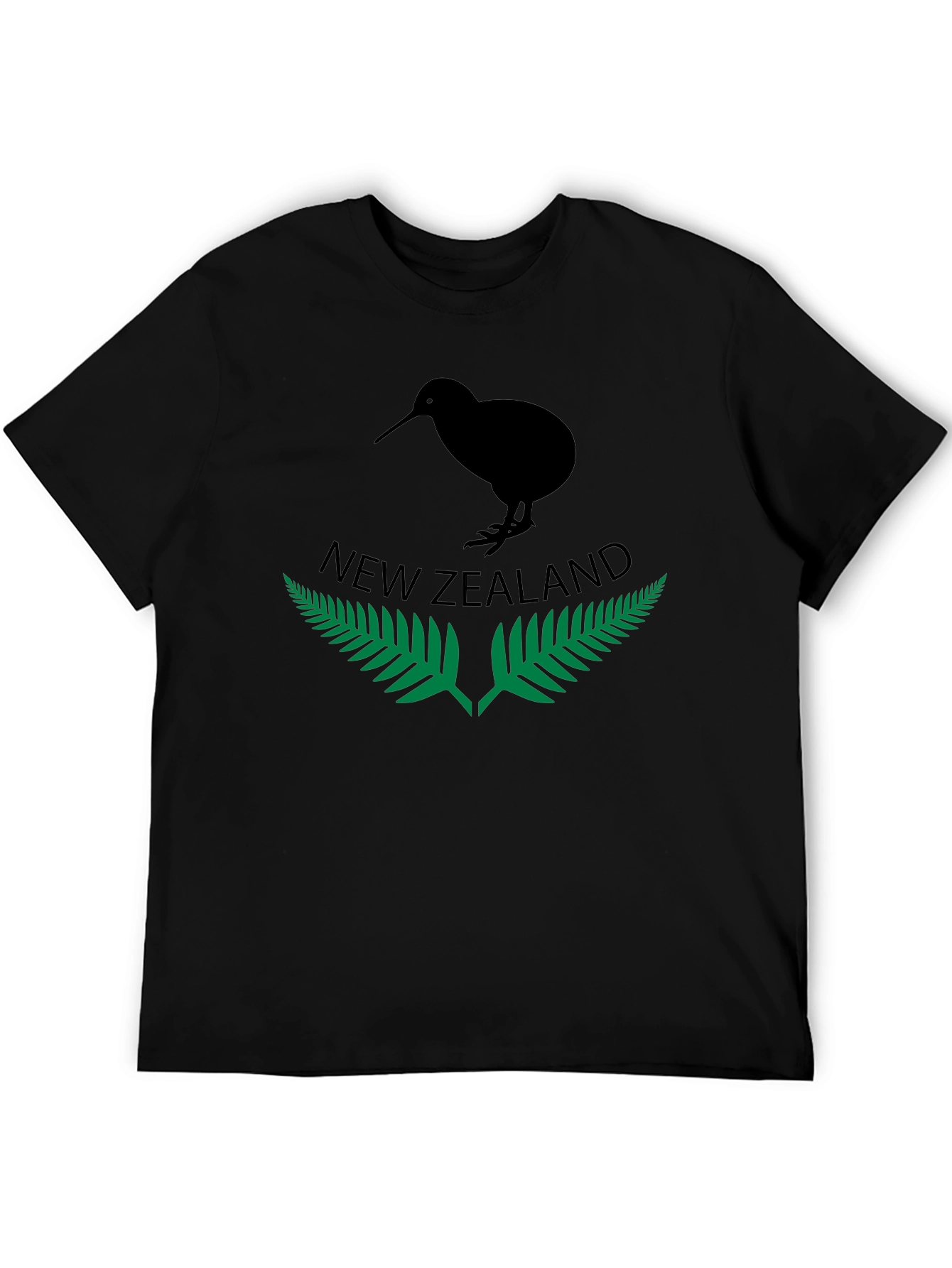 New Zealand Kiwi Bird T-Shirt Black