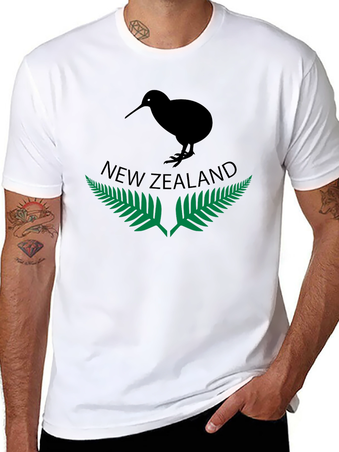 New Zealand Kiwi Bird T-Shirt Black