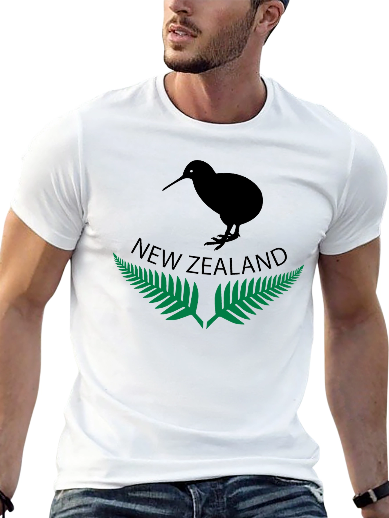 New Zealand Kiwi Bird T-Shirt Black