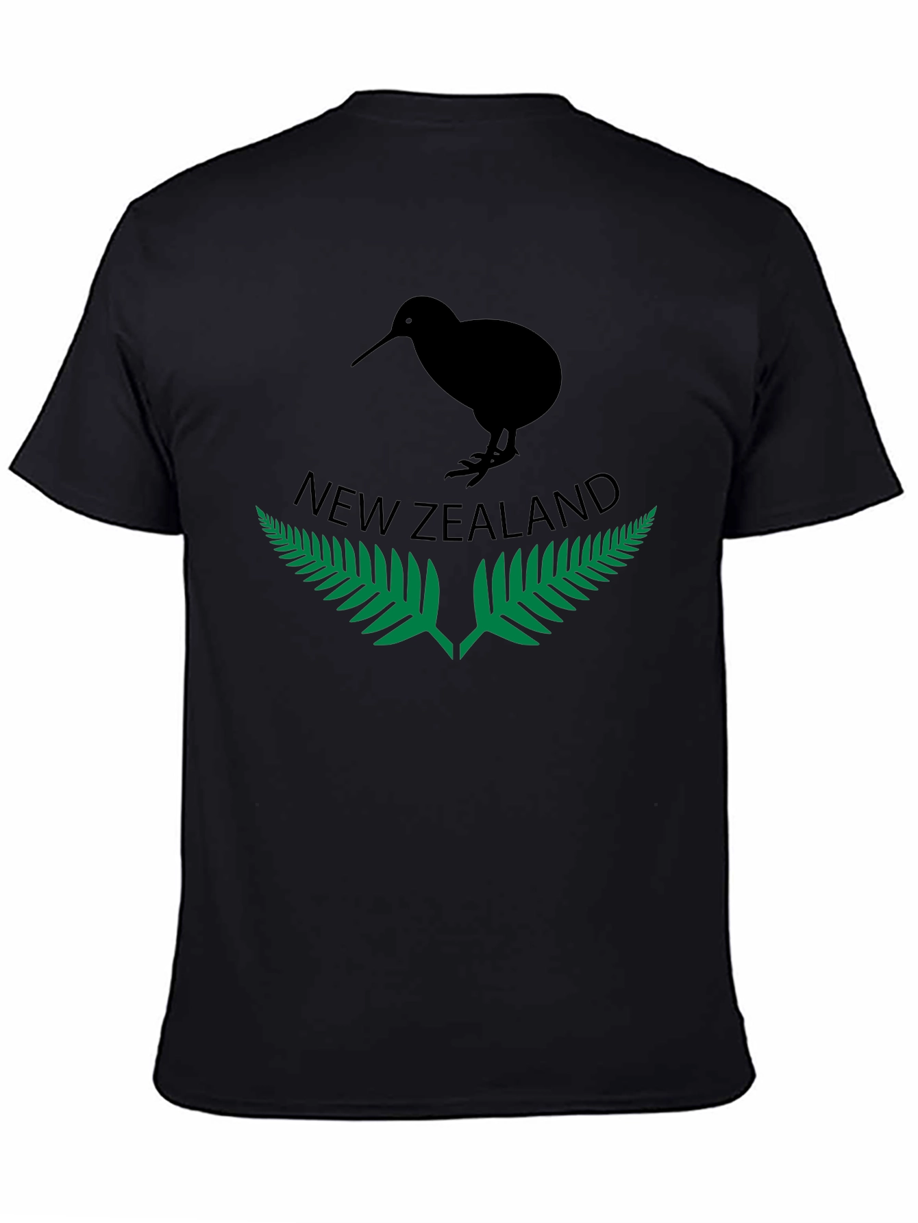 New Zealand Kiwi Bird T-Shirt Black