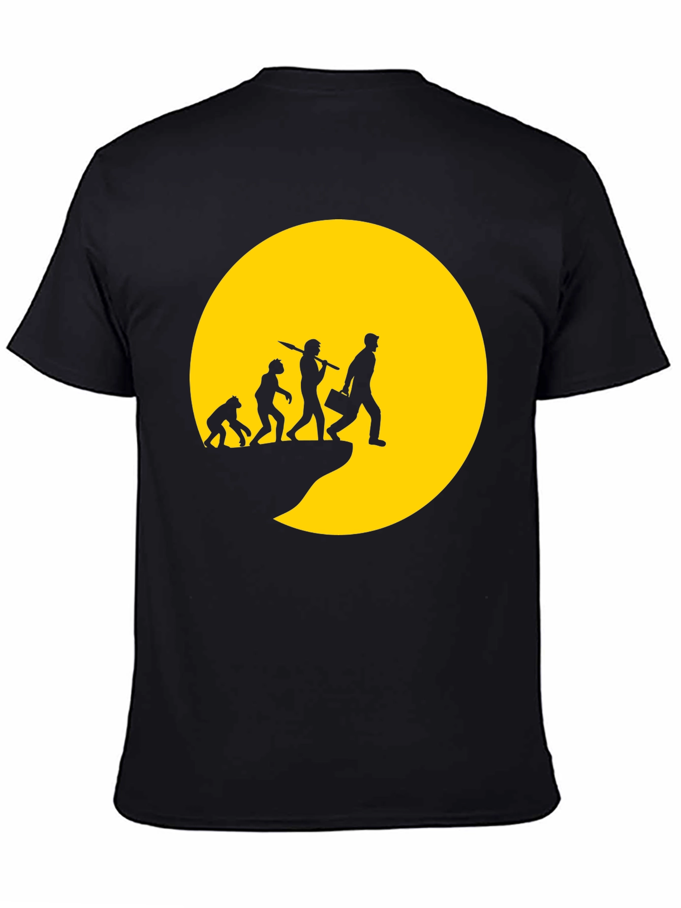 Evolution of Man Graphic T-Shirt - Black