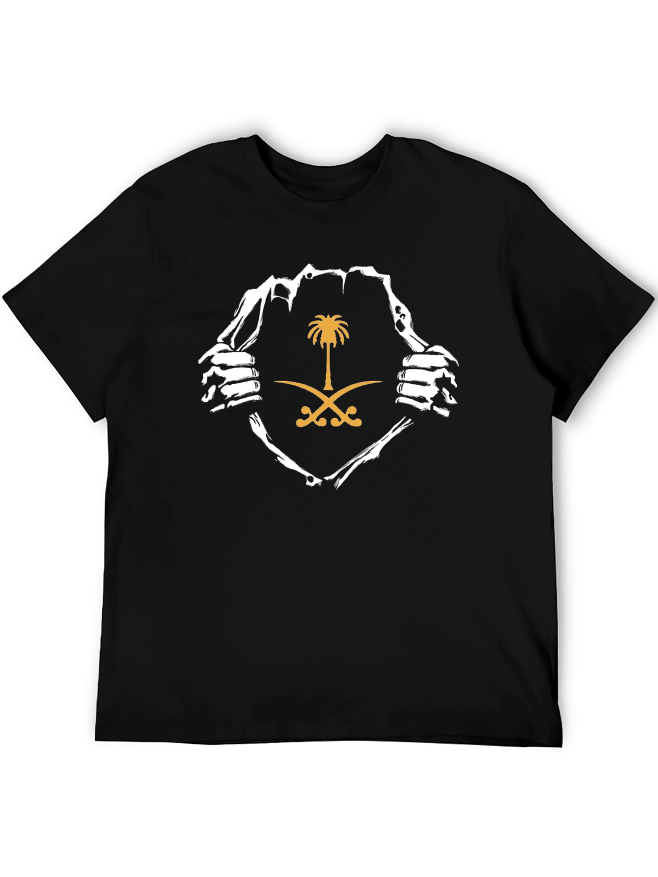 Saudi Arabia Flag Black T-Shirt