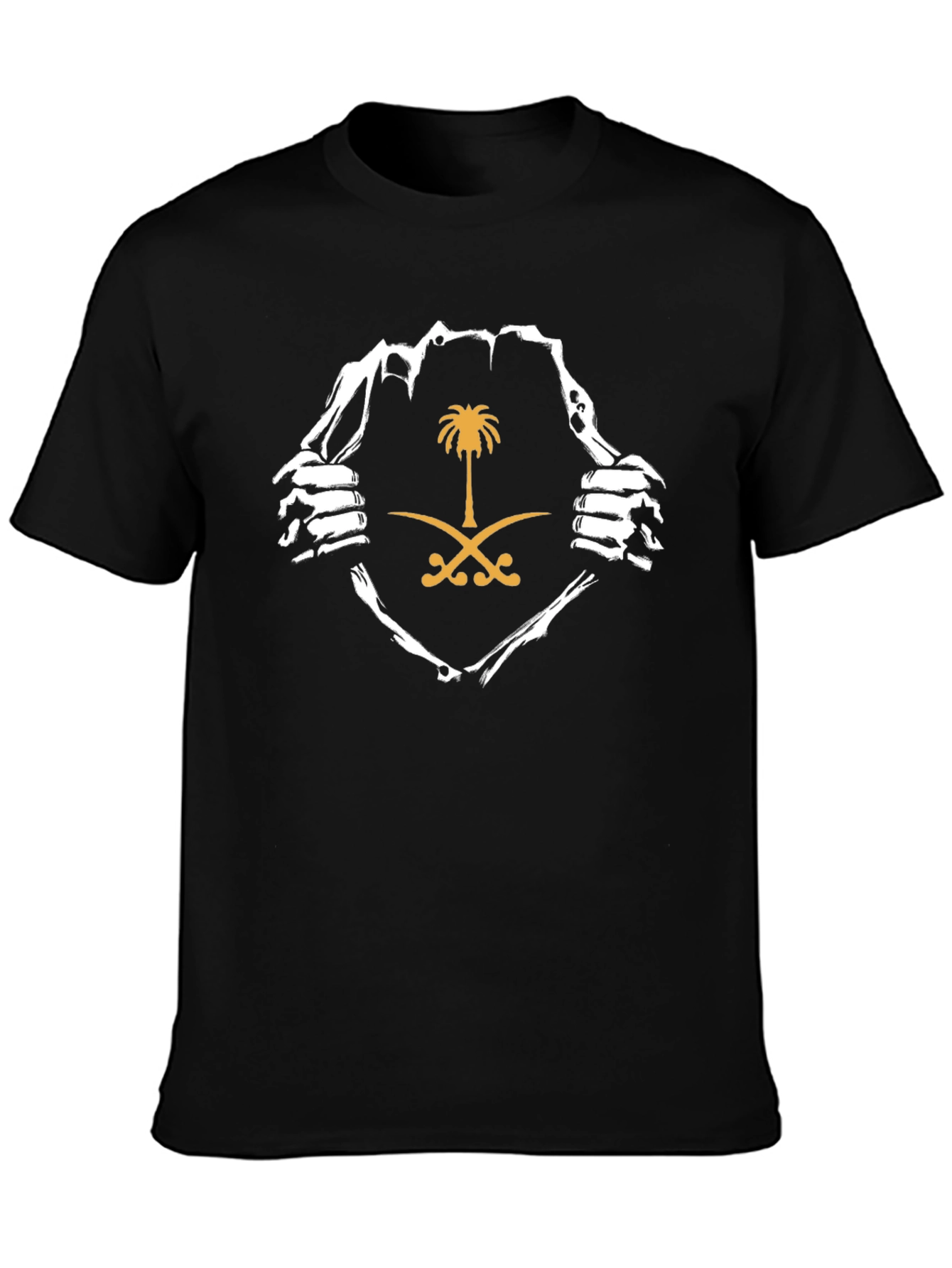 Saudi Arabia Flag Black T-Shirt