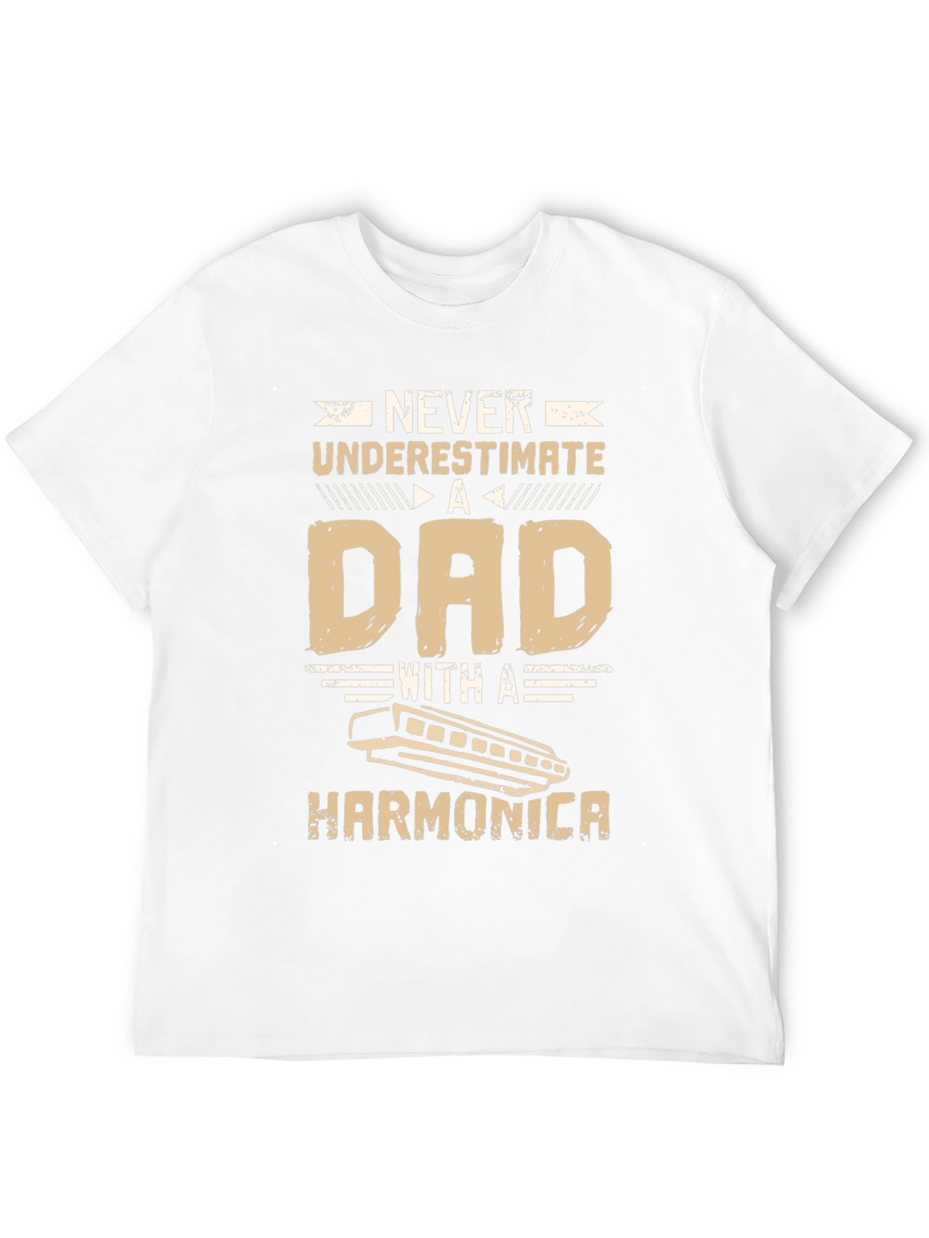 Dad Harmonica T-Shirt - Never Underestimate!