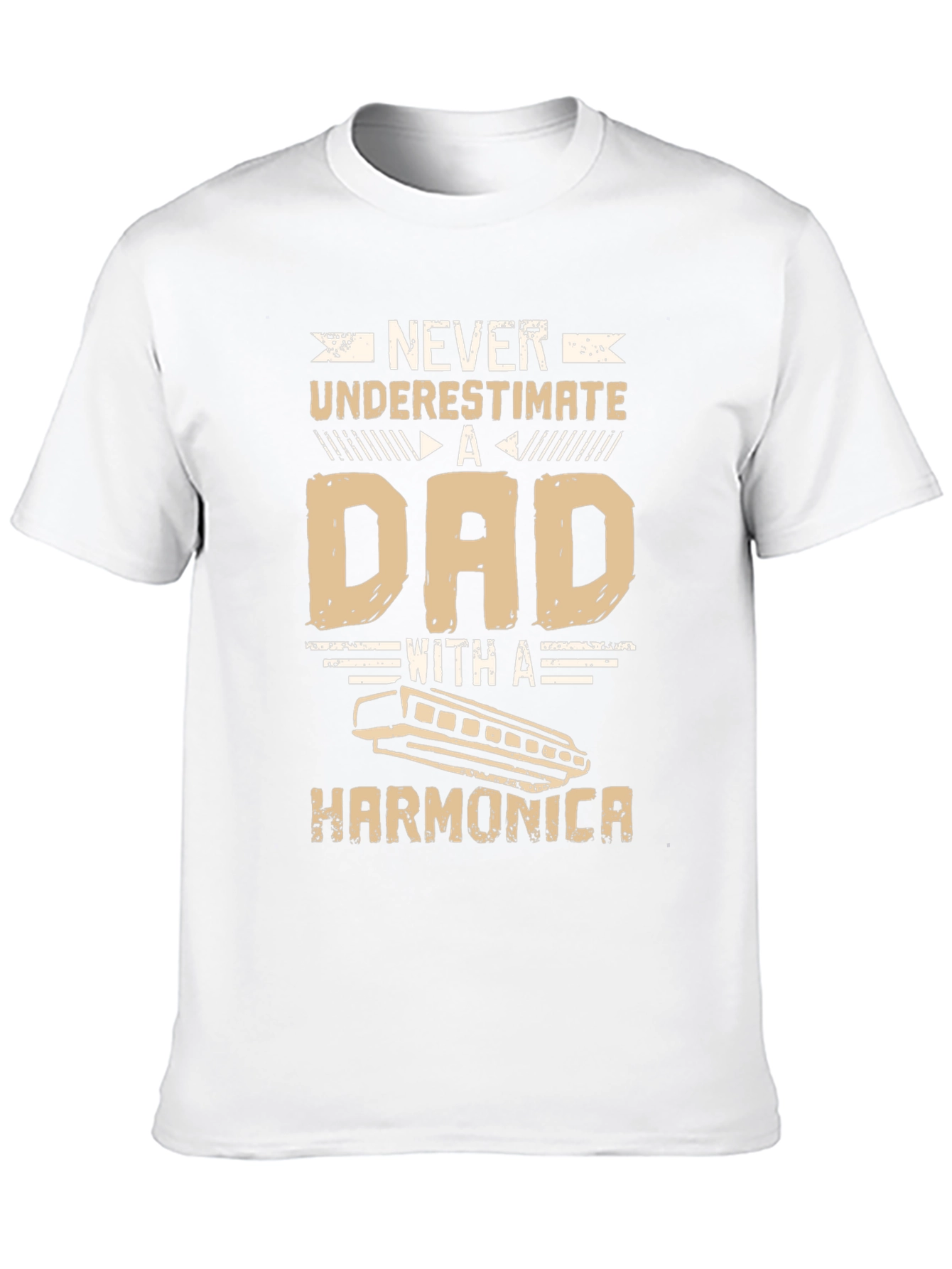 Dad Harmonica T-Shirt - Never Underestimate!
