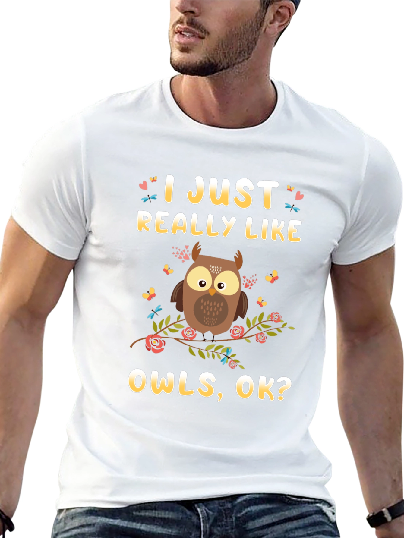 I Just Really Like Owls T-Shirt - Black