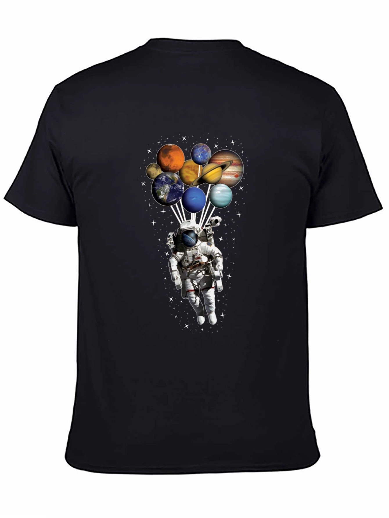 Astronaut Planets Graphic Tee - Space Design
