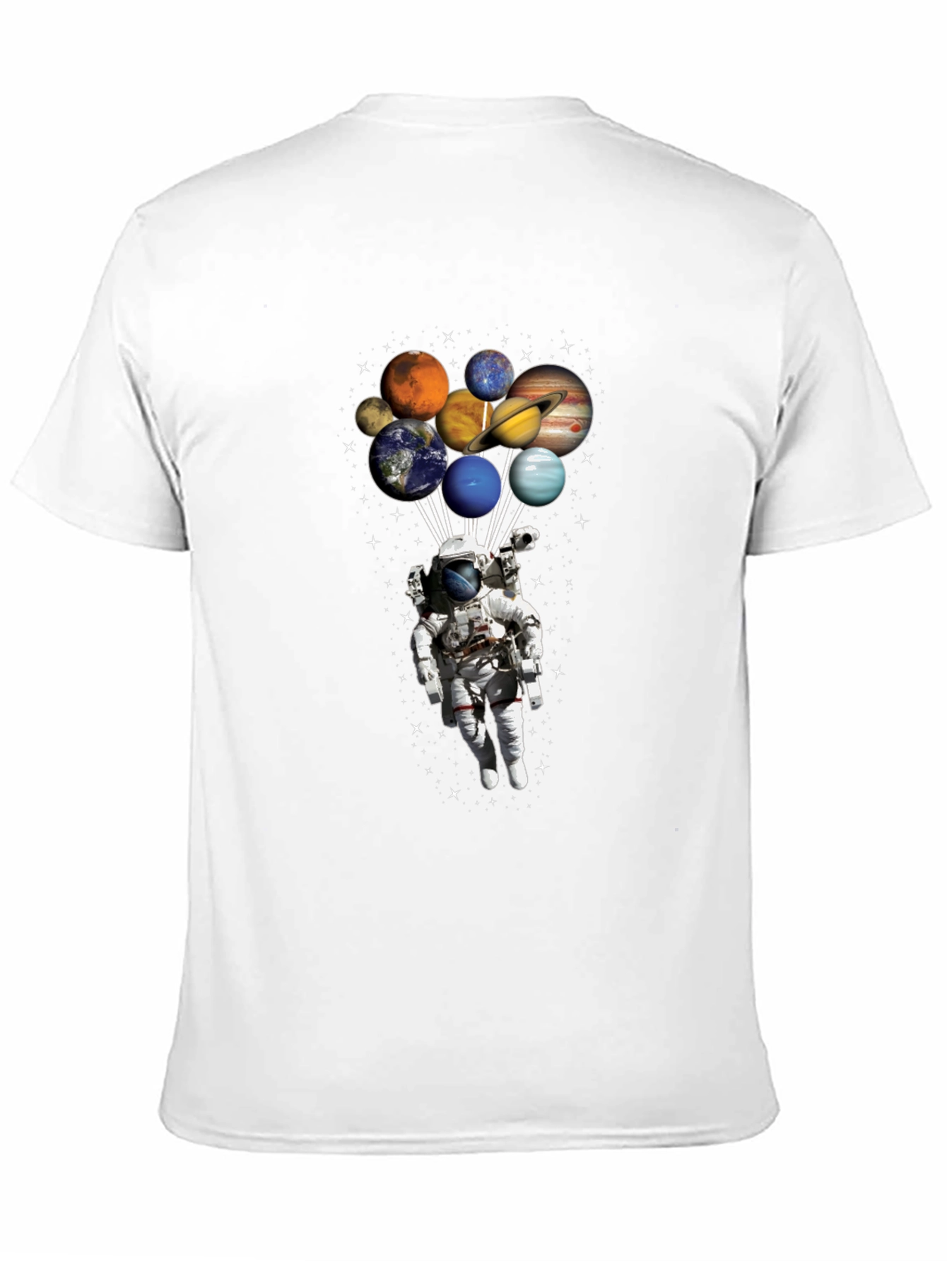 Astronaut Planets Graphic Tee - Space Design