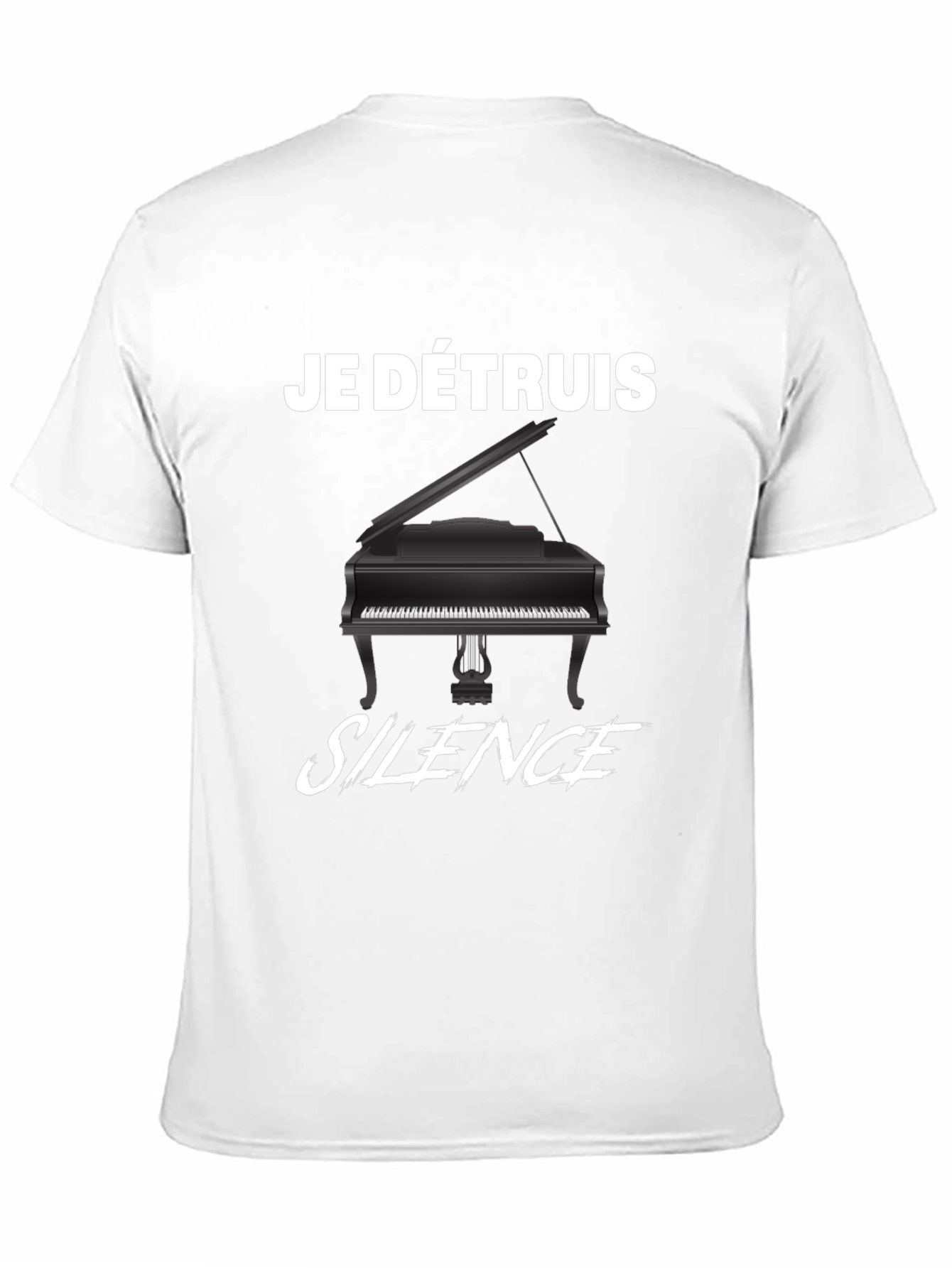 Je Détruis Silence T-Shirt - Piano Graphic Tee