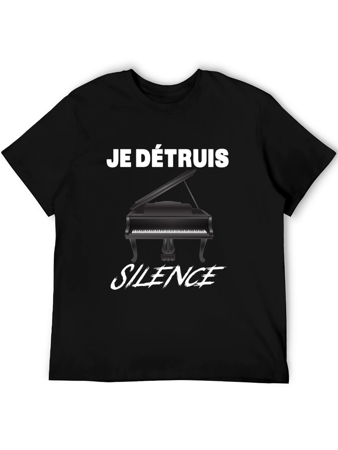 Je Détruis Silence T-Shirt - Piano Graphic Tee