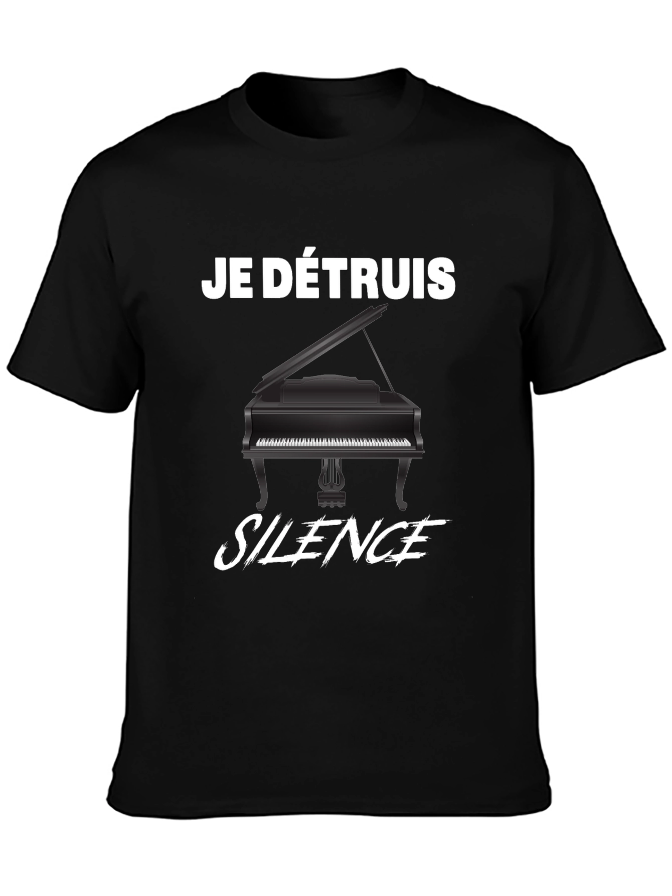 Je Détruis Silence T-Shirt - Piano Graphic Tee