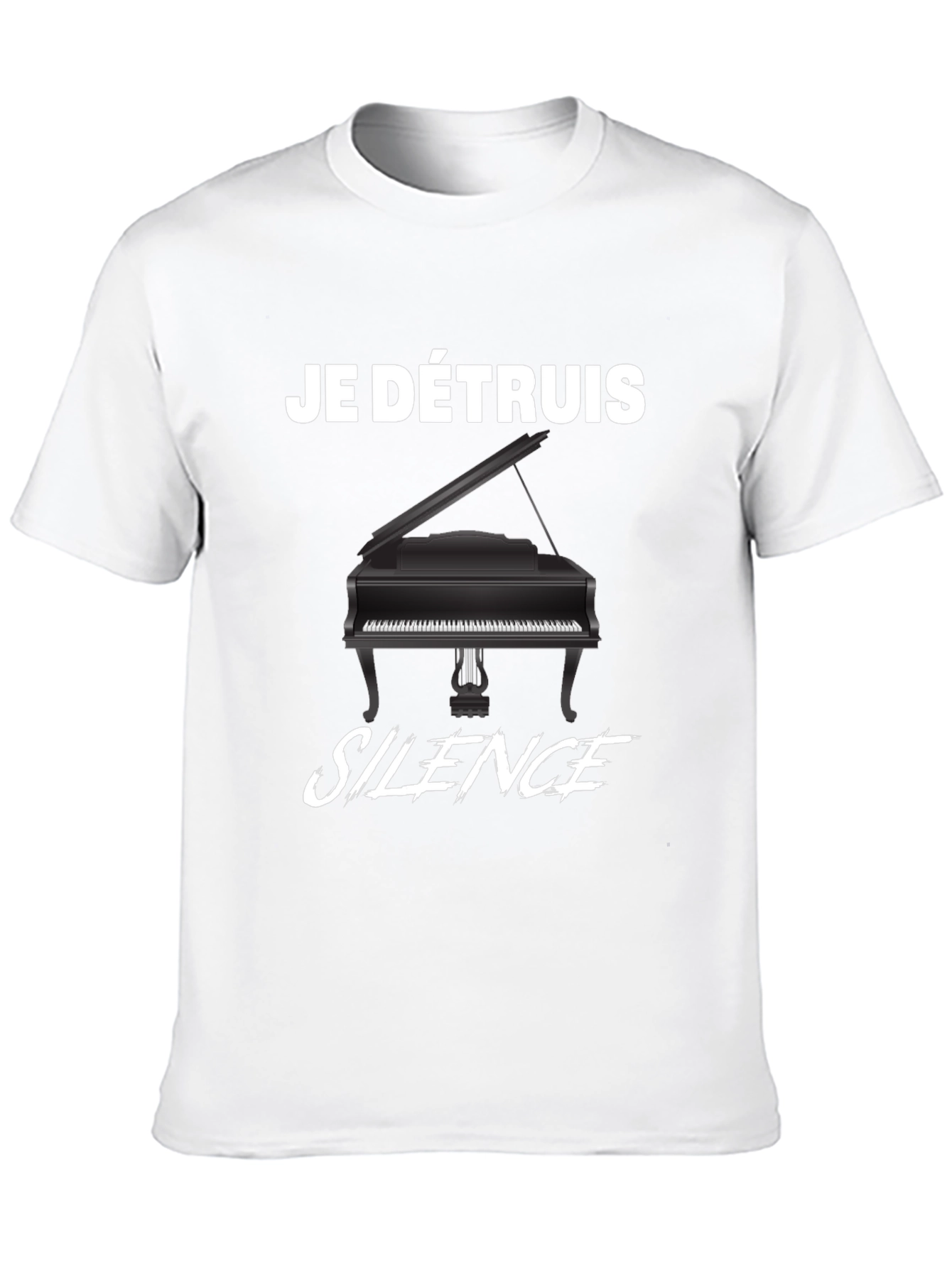 Je Détruis Silence T-Shirt - Piano Graphic Tee