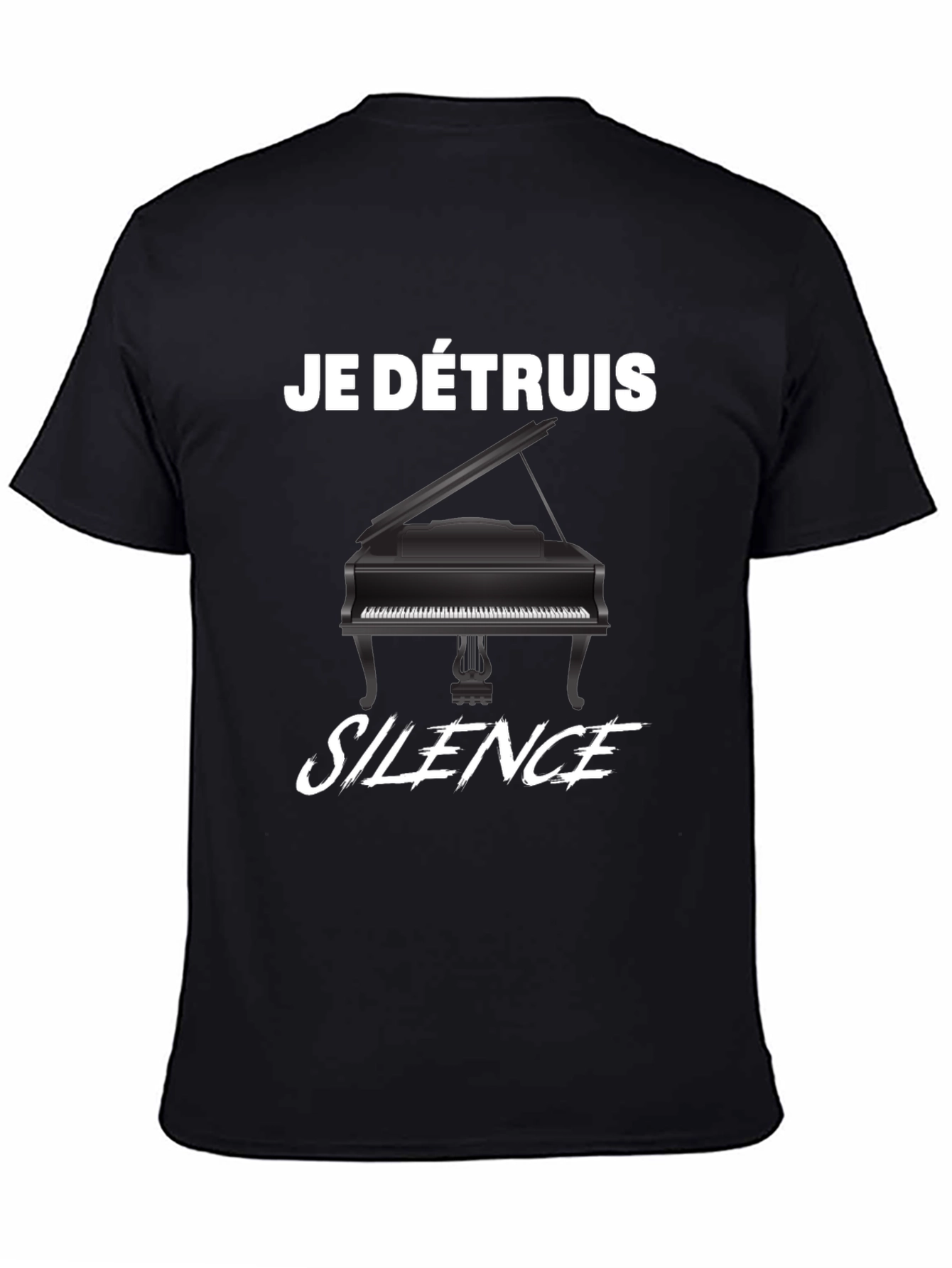Je Détruis Silence T-Shirt - Piano Graphic Tee