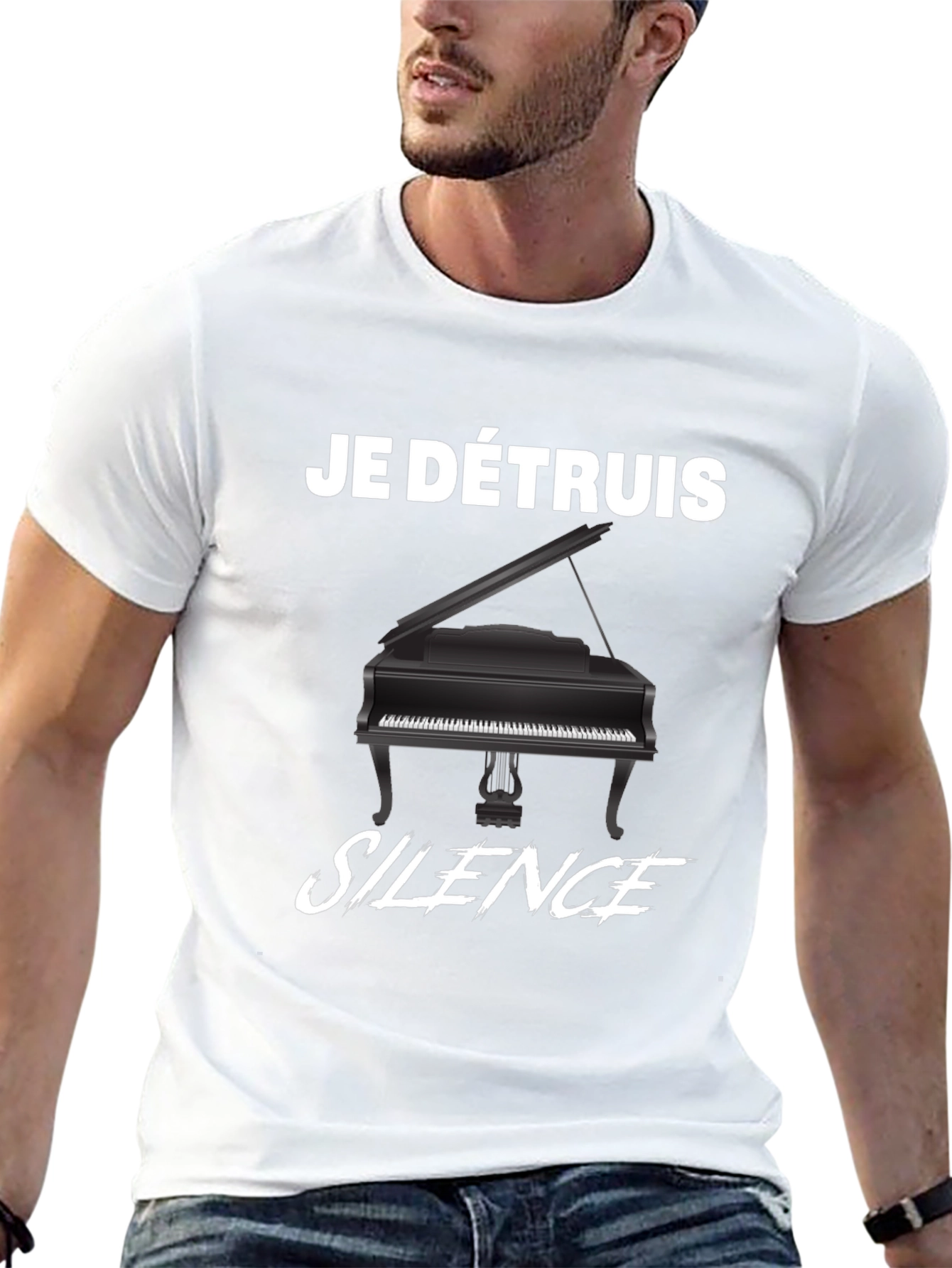 Je Détruis Silence T-Shirt - Piano Graphic Tee