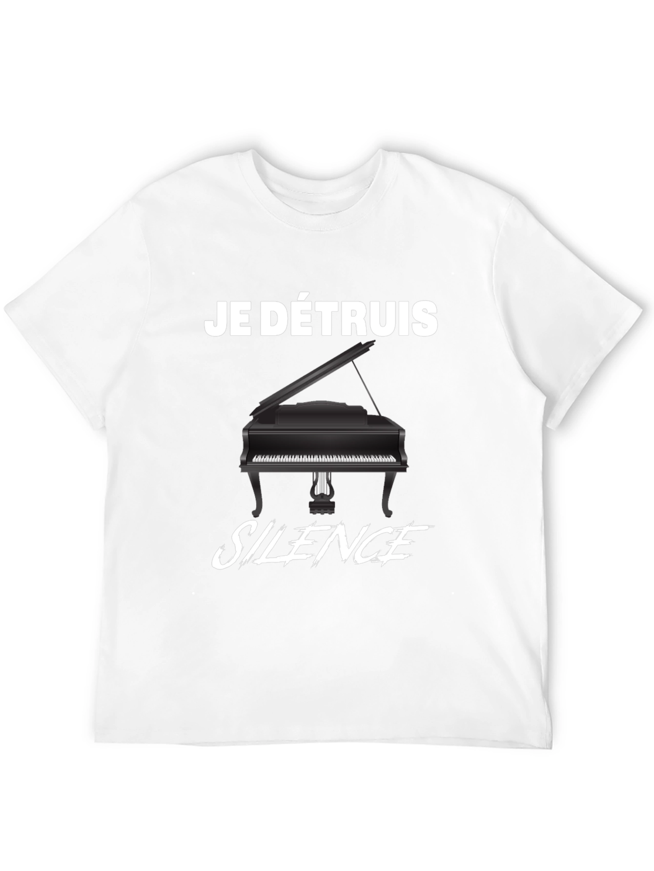 Je Détruis Silence T-Shirt - Piano Graphic Tee