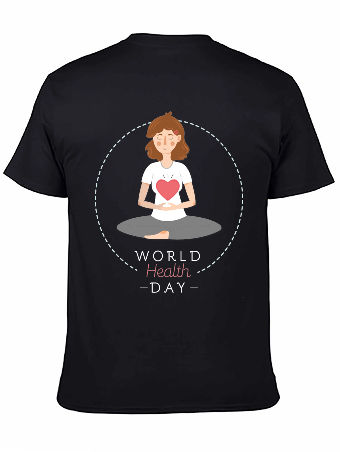 World Health Day Meditation T-Shirt - Heart Chakra