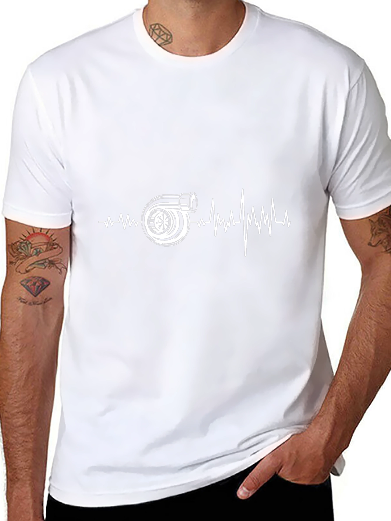 Turbo Heartbeat Graphic Tee - Black Cotton