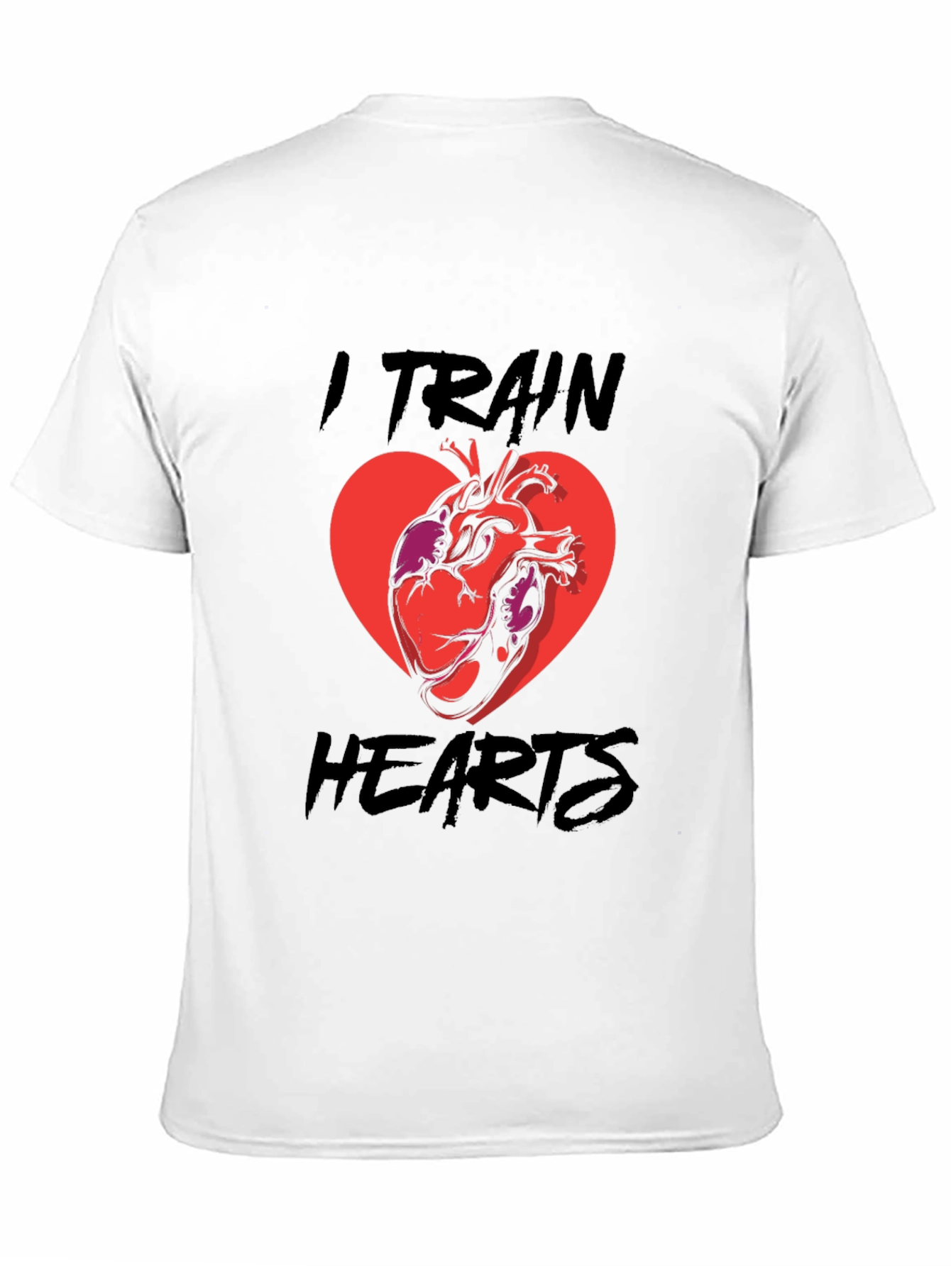 I Train Hearts T-Shirt - Black Graphic Tee