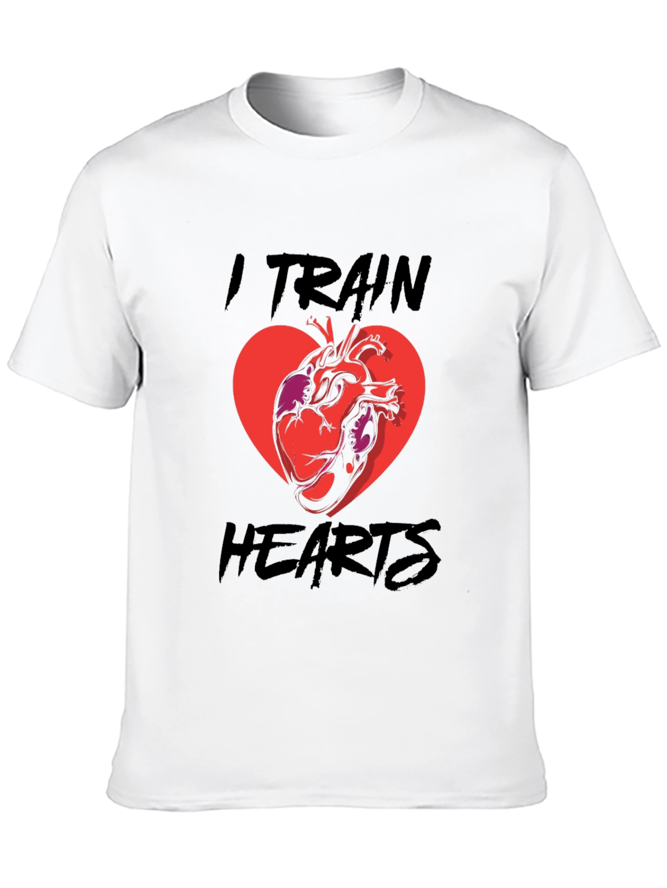 I Train Hearts T-Shirt - Black Graphic Tee