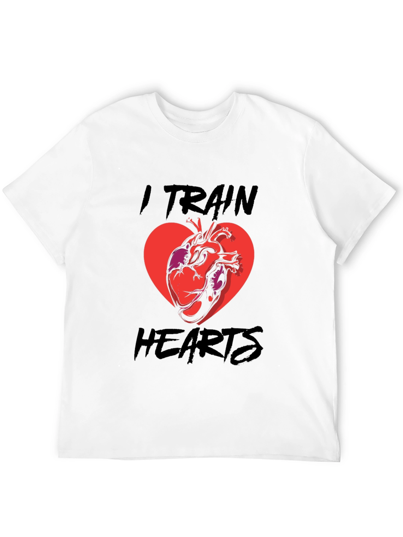 I Train Hearts T-Shirt - Black Graphic Tee